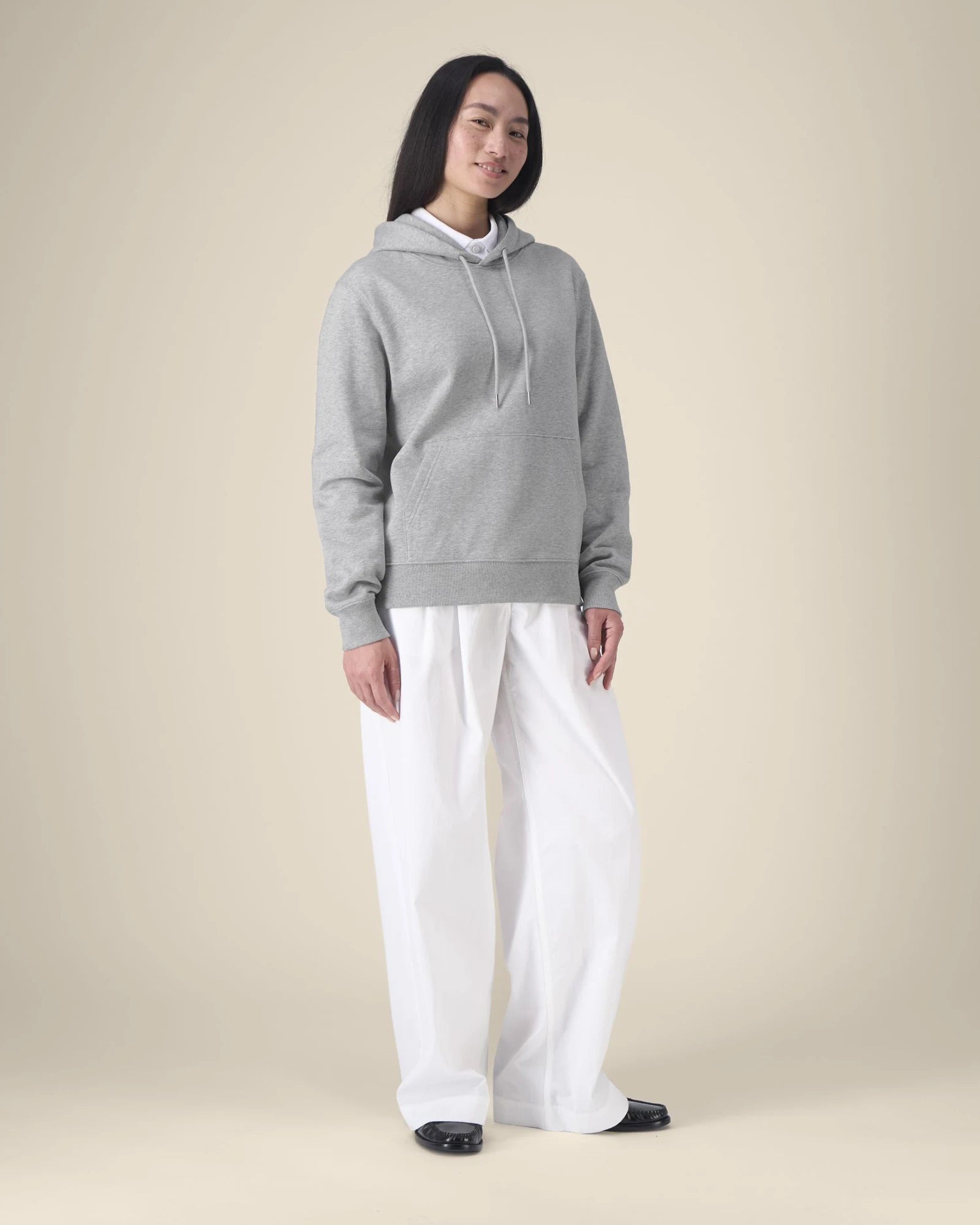 Sweat à capuche coton recyclé Stanley/Stella Gamechanger à personnaliser - Heather Grey
