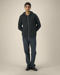 Sweat à capuche zippé coton bio Stanley/Stella Astor à personnaliser - Black