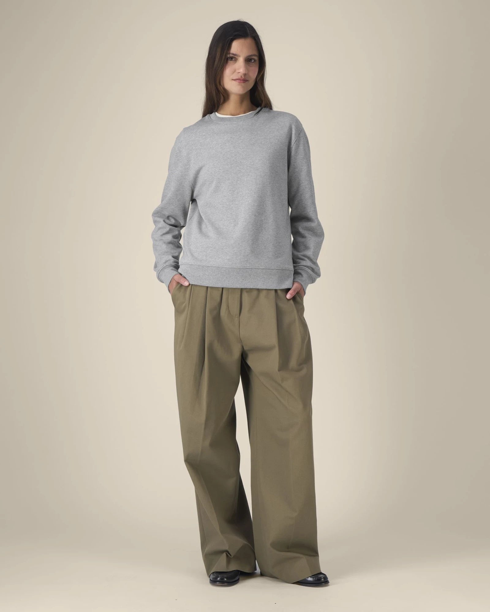 Sweat-shirt unisexe coton recyclé Stanley/Stella à personnaliser - Heather Grey