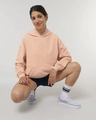 Sweat à capuche unisexe coton bio Stanley/Stella Cooper à personnaliser - Fraiche Peche