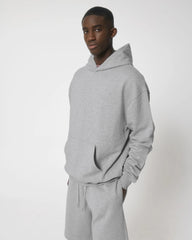 Sweat à capuche unisexe coton bio Stanley/Stella Cooper à personnaliser - Heather Grey