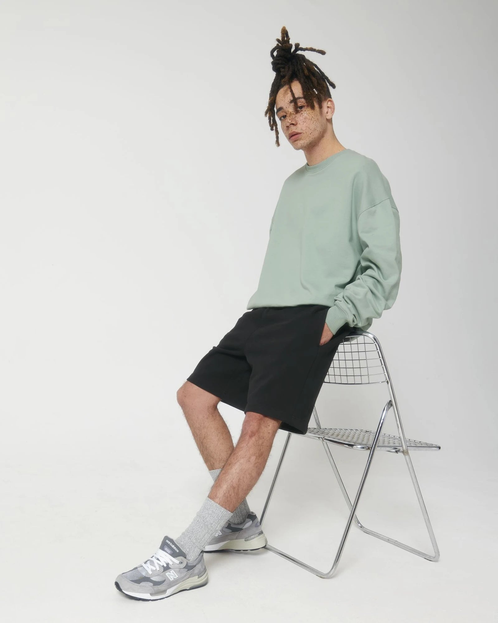 Sweat à col rond coton bio Stanley/Stella Ledger à personnaliser - Aloe