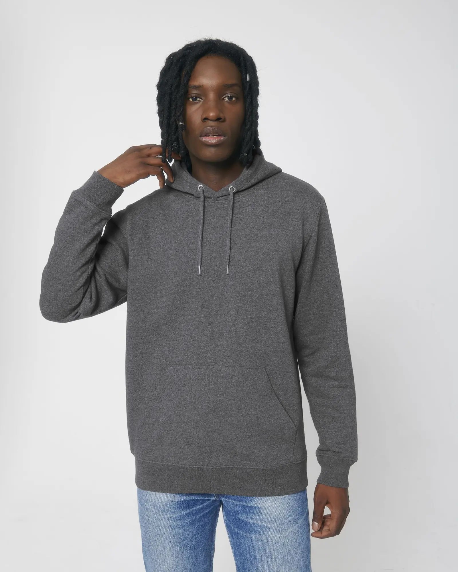 Sweat à capuche coton recyclé Stanley/Stella RE-Cruiser à personnaliser - Re-Black