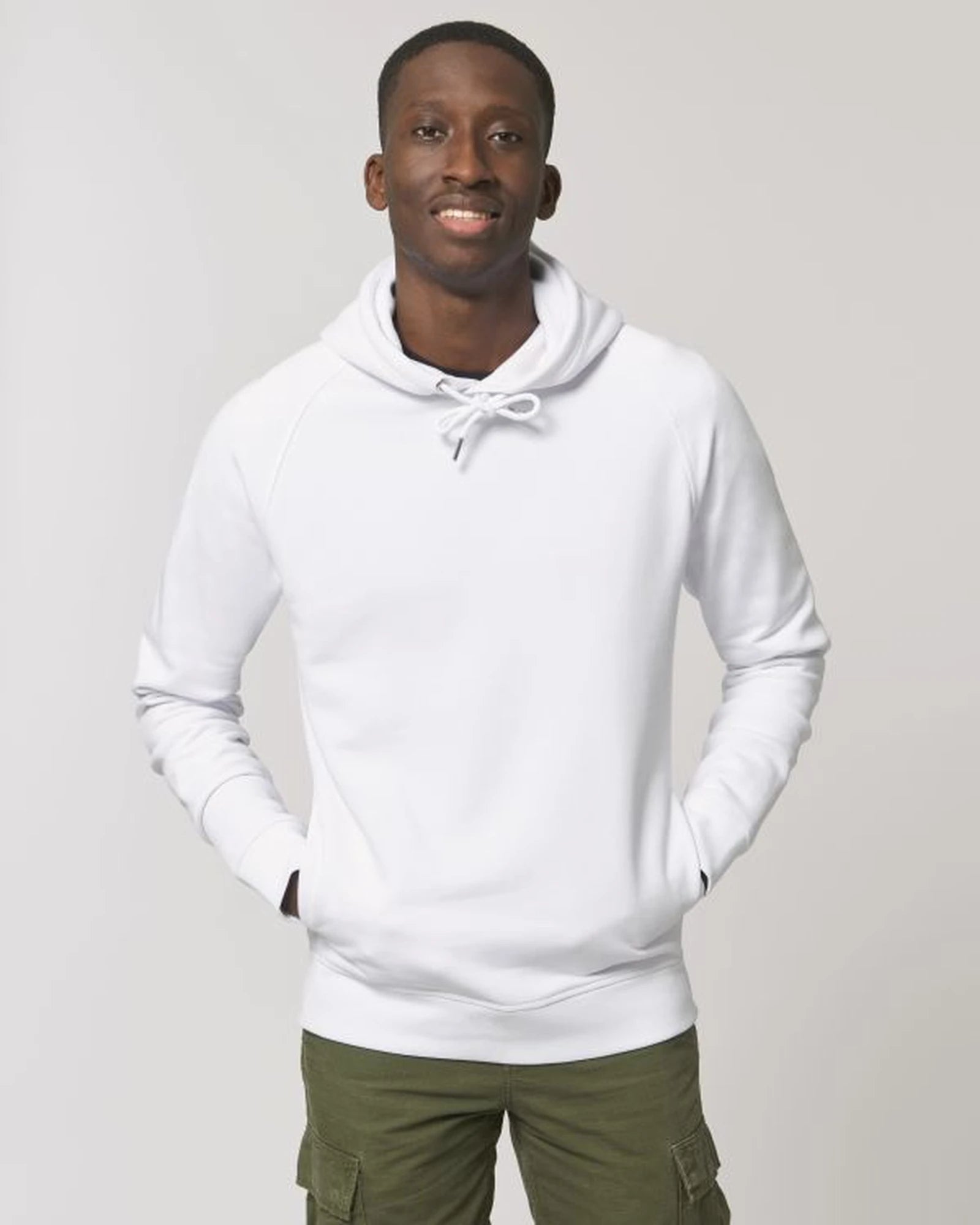 Sweat-shirt à capuche coton bio Stanley/Stella Sider à personnaliser - White