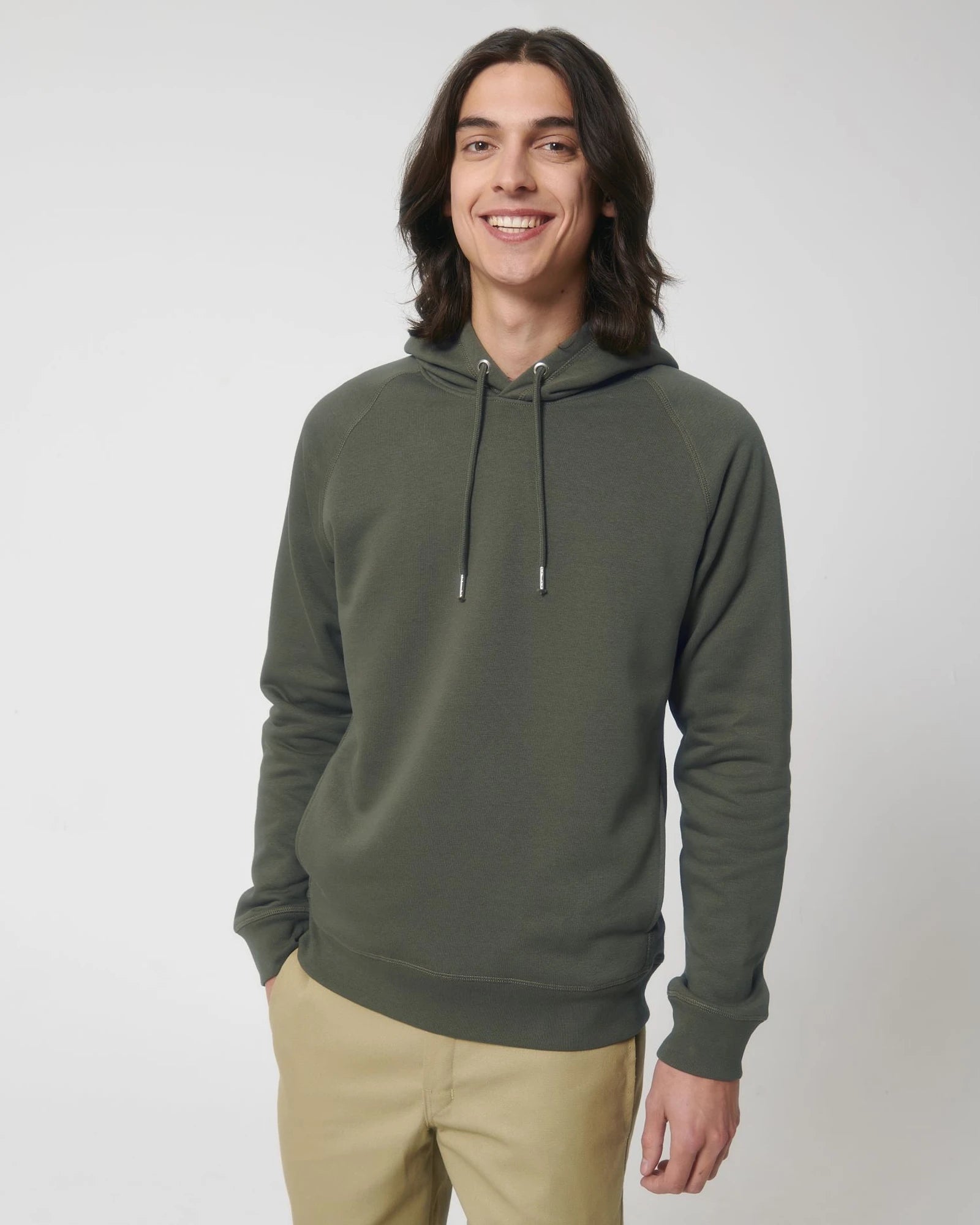 Sweat-shirt à capuche coton bio Stanley/Stella Sider à personnaliser - Khaki