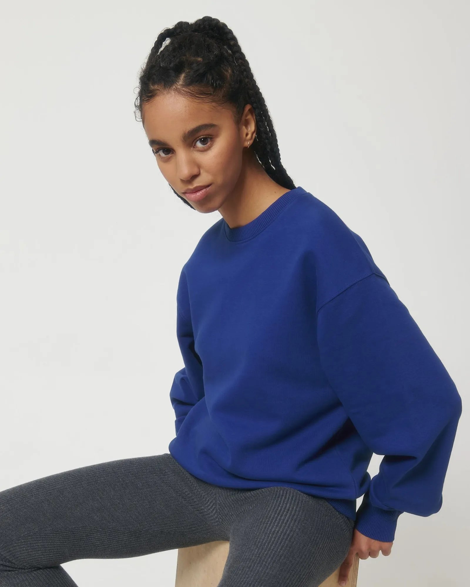 Sweat unisexe coton bio Stanley/Stella Radder à personnaliser - Worker Blue
