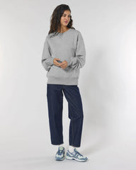 Sweat unisexe coton bio Stanley/Stella Radder à personnaliser - Heather Grey