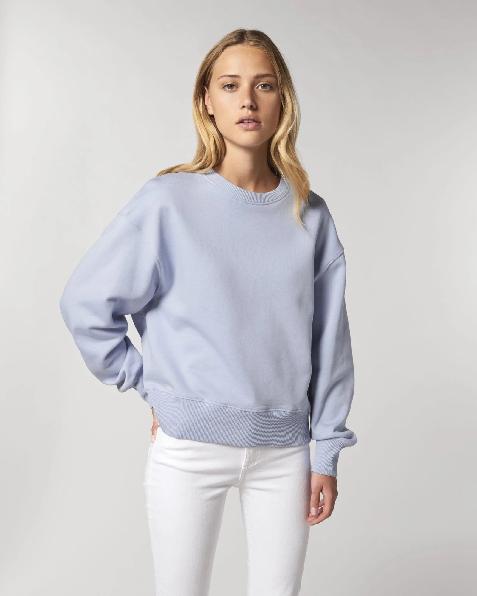 Sweat unisexe coton bio Stanley/Stella Radder à personnaliser - Serene Blue