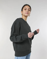 Sweat unisexe coton bio Stanley/Stella Radder à personnaliser - Dark Heather Grey