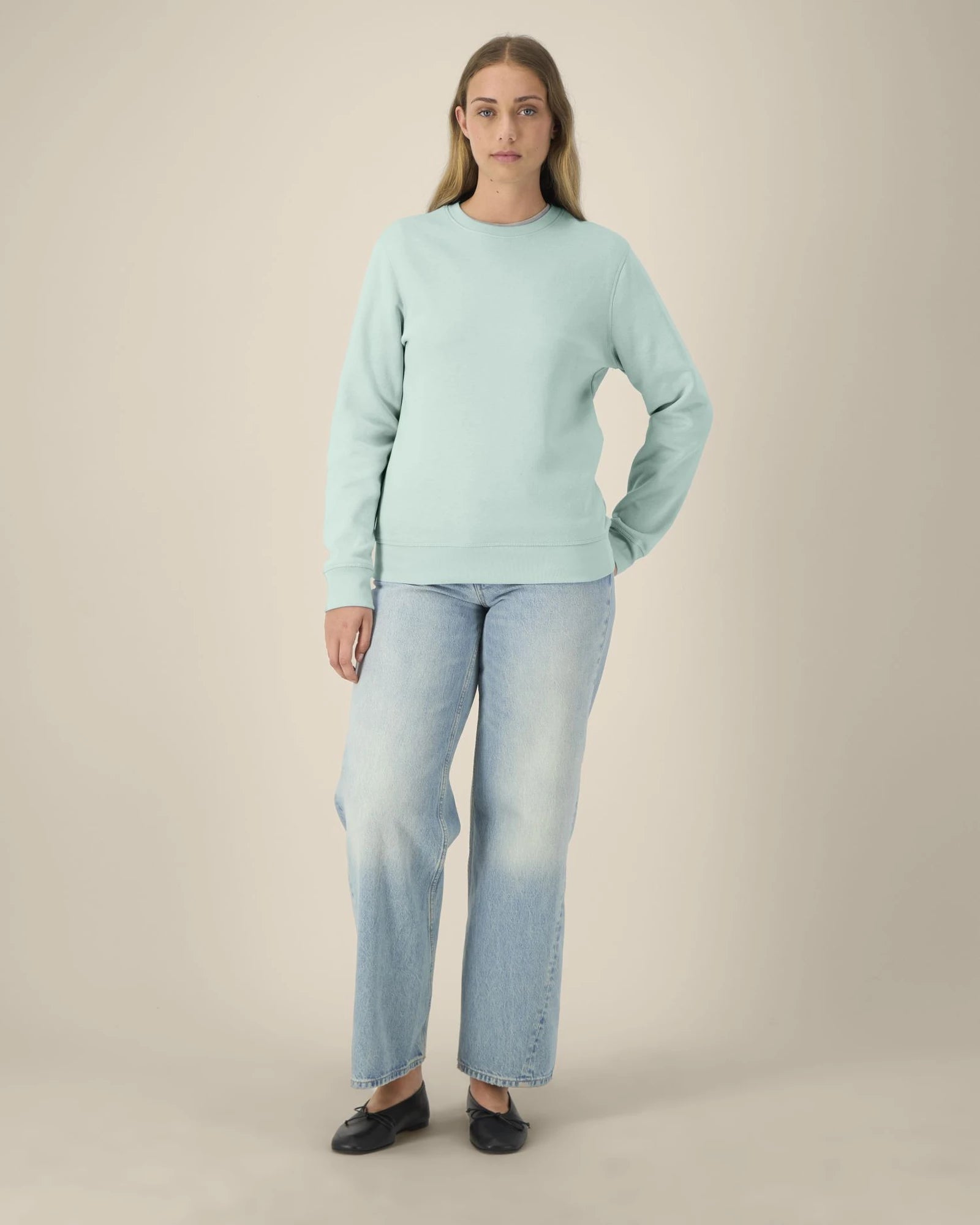 Sweat-shirt unisexe coton bio Stanley/Stella Roller à personnaliser - Caribbean Blue