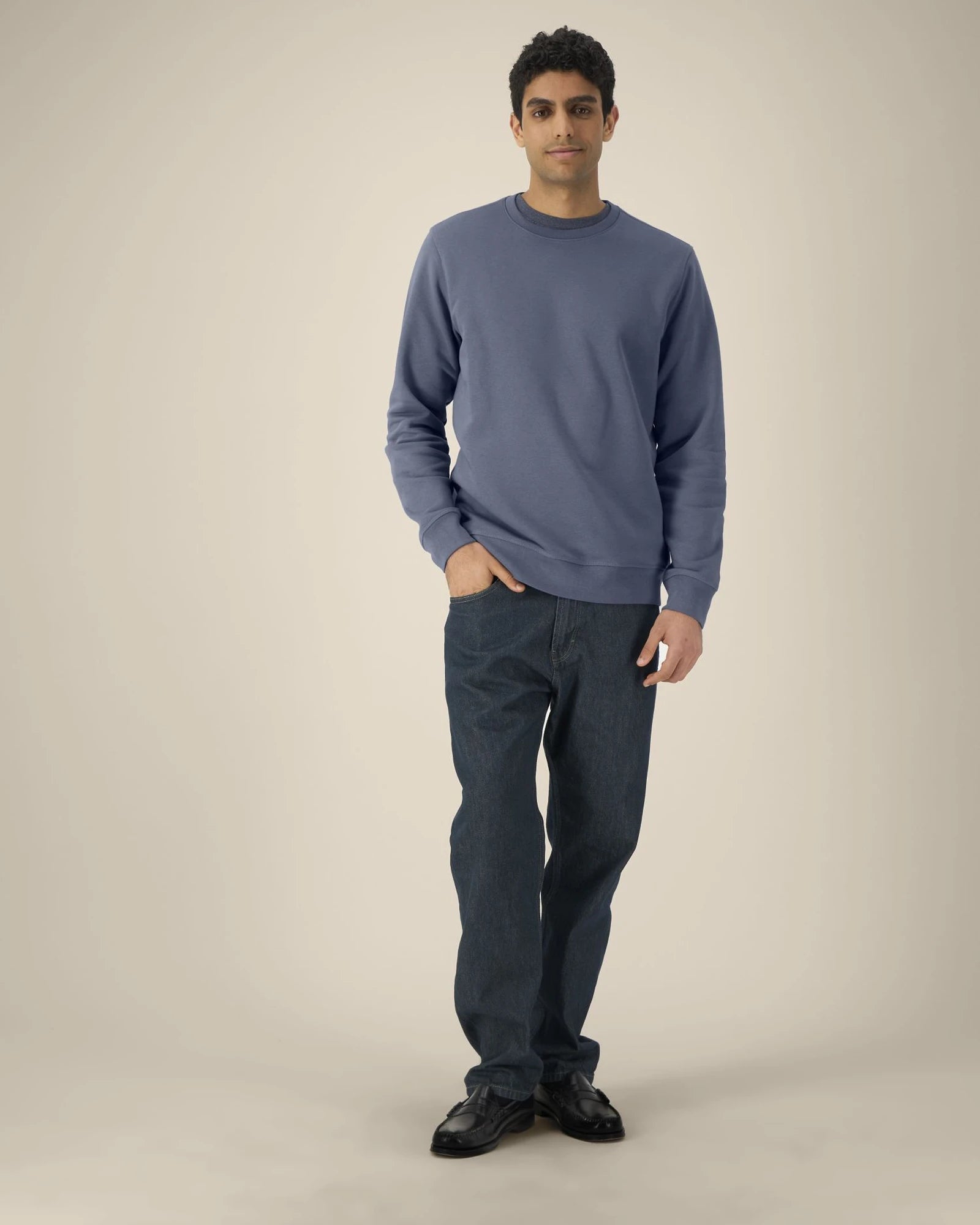 Sweat-shirt unisexe coton bio Stanley/Stella Roller à personnaliser - Blue Grey