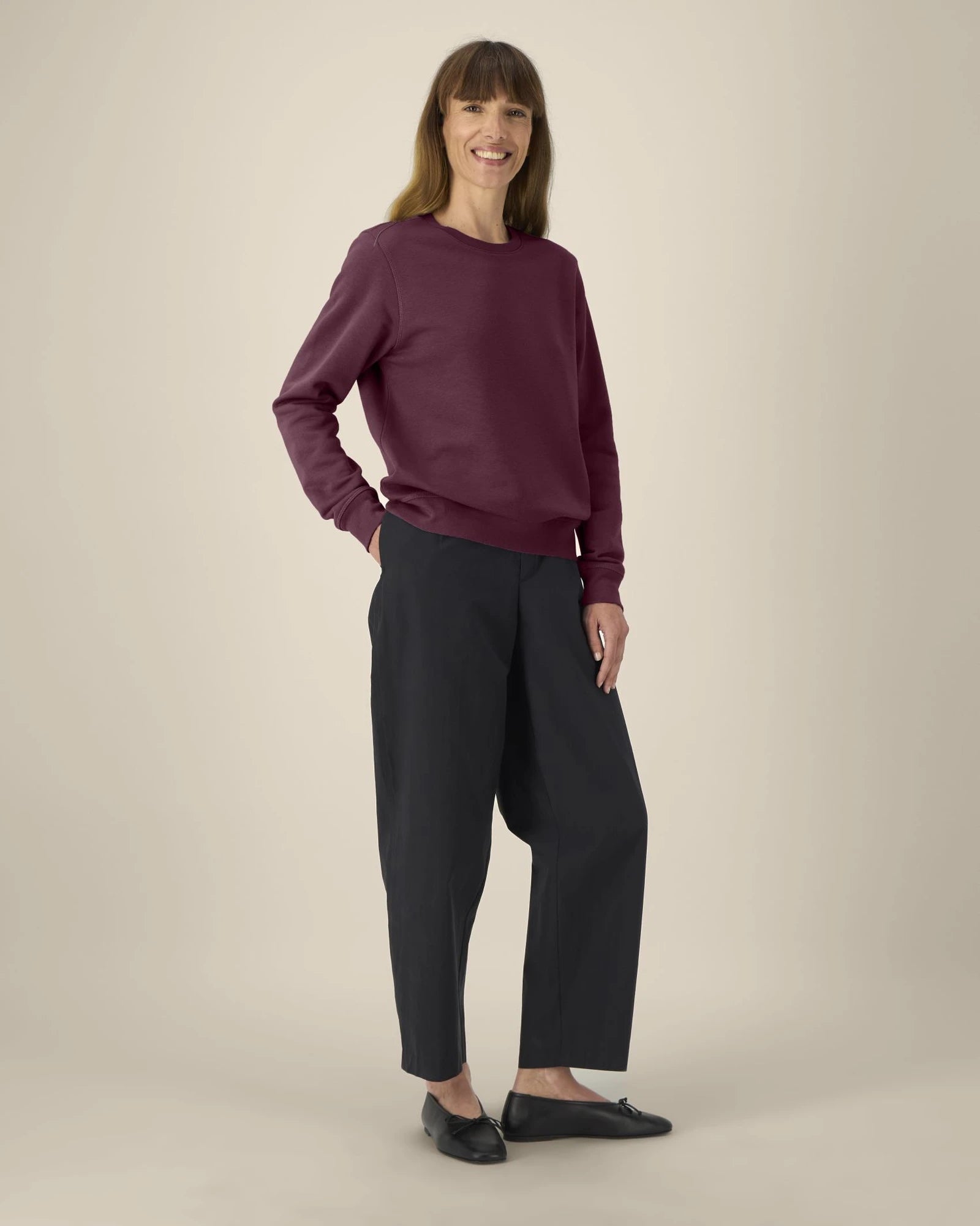 Sweat-shirt unisexe coton bio Stanley/Stella Roller à personnaliser - Deep Plum