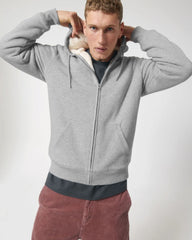 Sweat à capuche zippé unisexe Stanley/Stella Hygger à personnaliser - Heather Grey