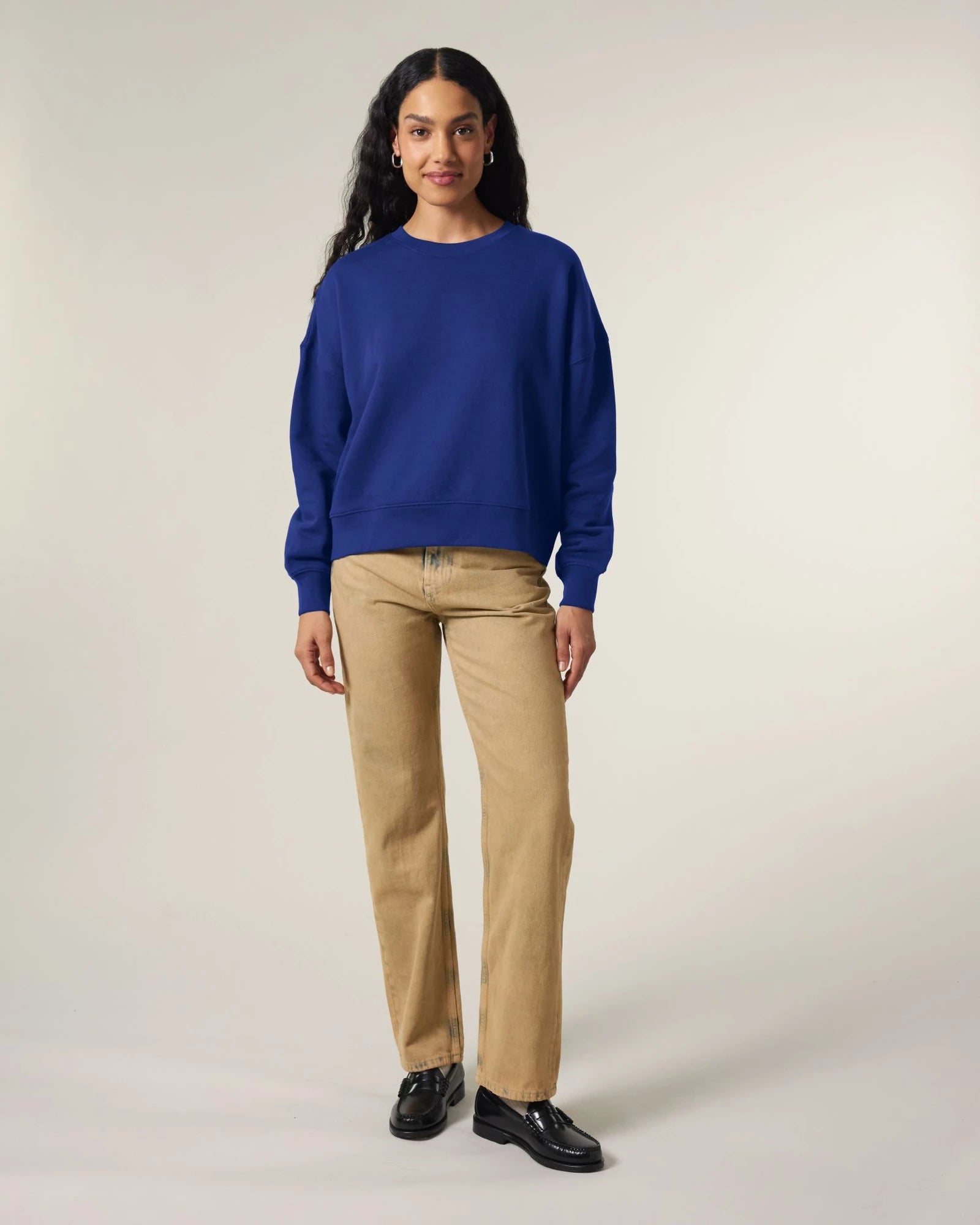 Sweat-shirt femme coton bio Stanley/Stella Alma à personnaliser - Worker Blue