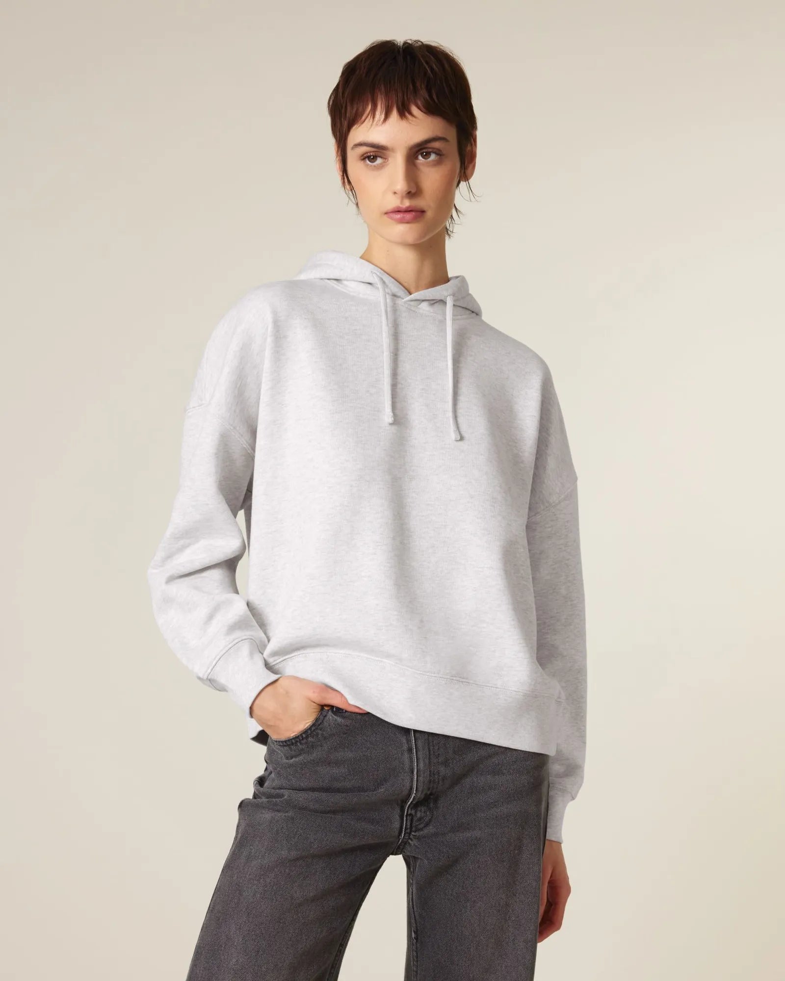 Sweat à capuche femme Stanley/Stella Nora à personnaliser - Cool Heather Grey