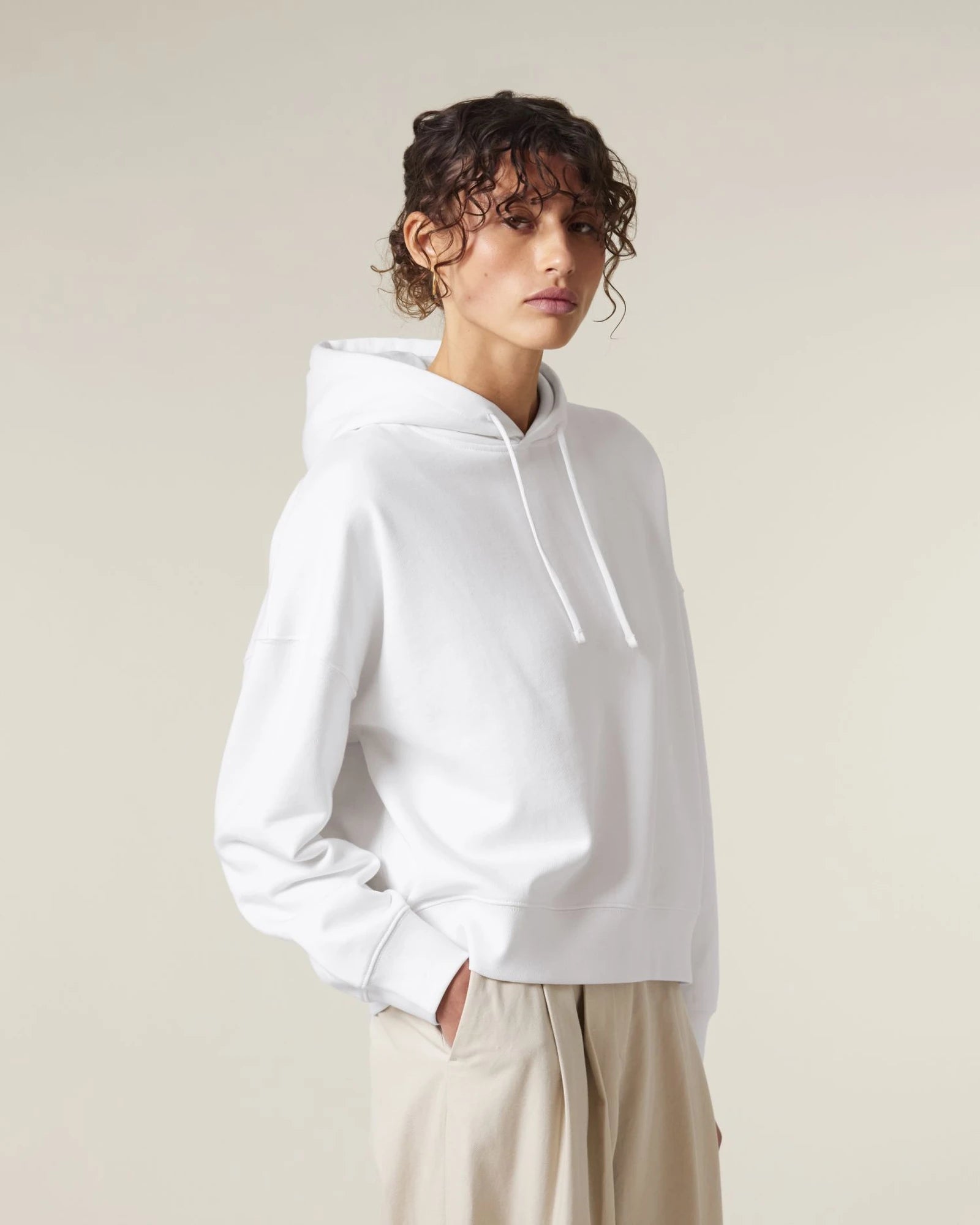 Sweat à capuche femme Stanley/Stella Nora à personnaliser - White