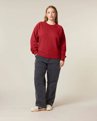 Sweat à col rond coton bio Stanley/Stella Clara à personnaliser - Red