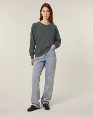 Sweat à col rond coton bio Stanley/Stella Clara à personnaliser - Anthracite