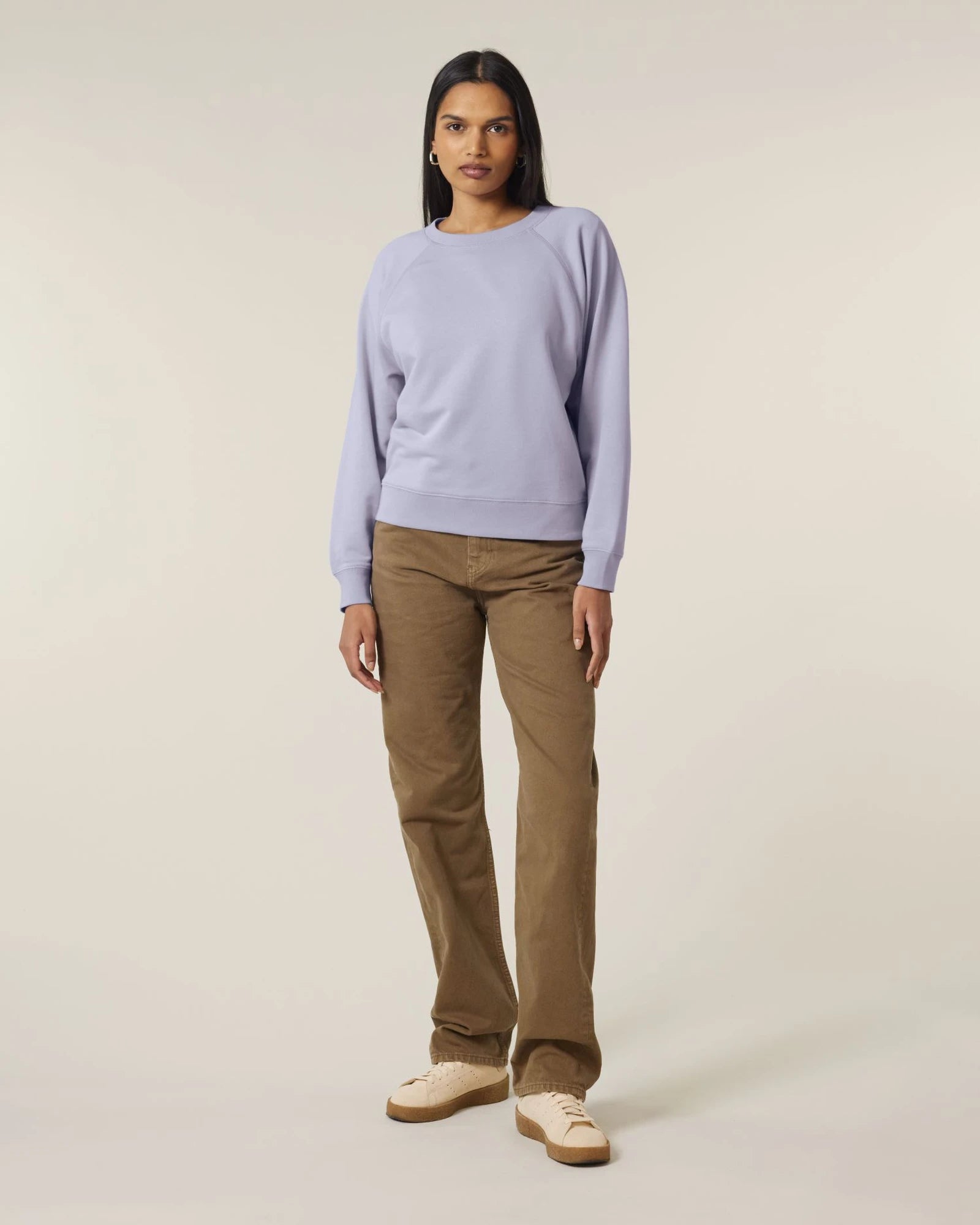 Sweat à col rond coton bio Stanley/Stella Clara à personnaliser - Lavender