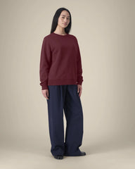 Sweat-shirt col rond coton recyclé Stanley/Stella Thinker à personnaliser - Burgundy