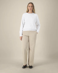 Sweat-shirt col rond coton recyclé Stanley/Stella Thinker à personnaliser - White