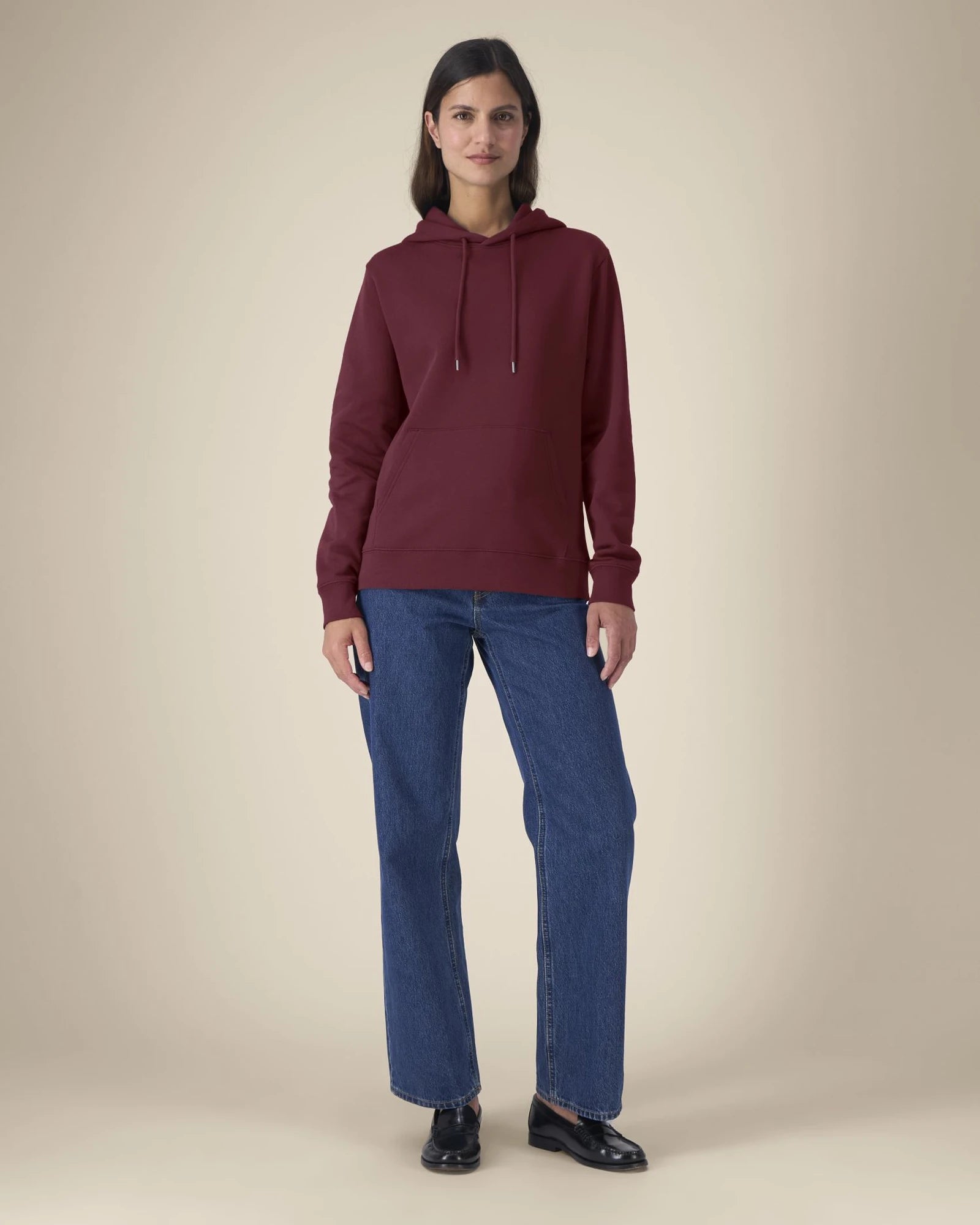 Sweat à capuche coton recyclé Stanley/Stella Gamechanger à personnaliser - Burgundy