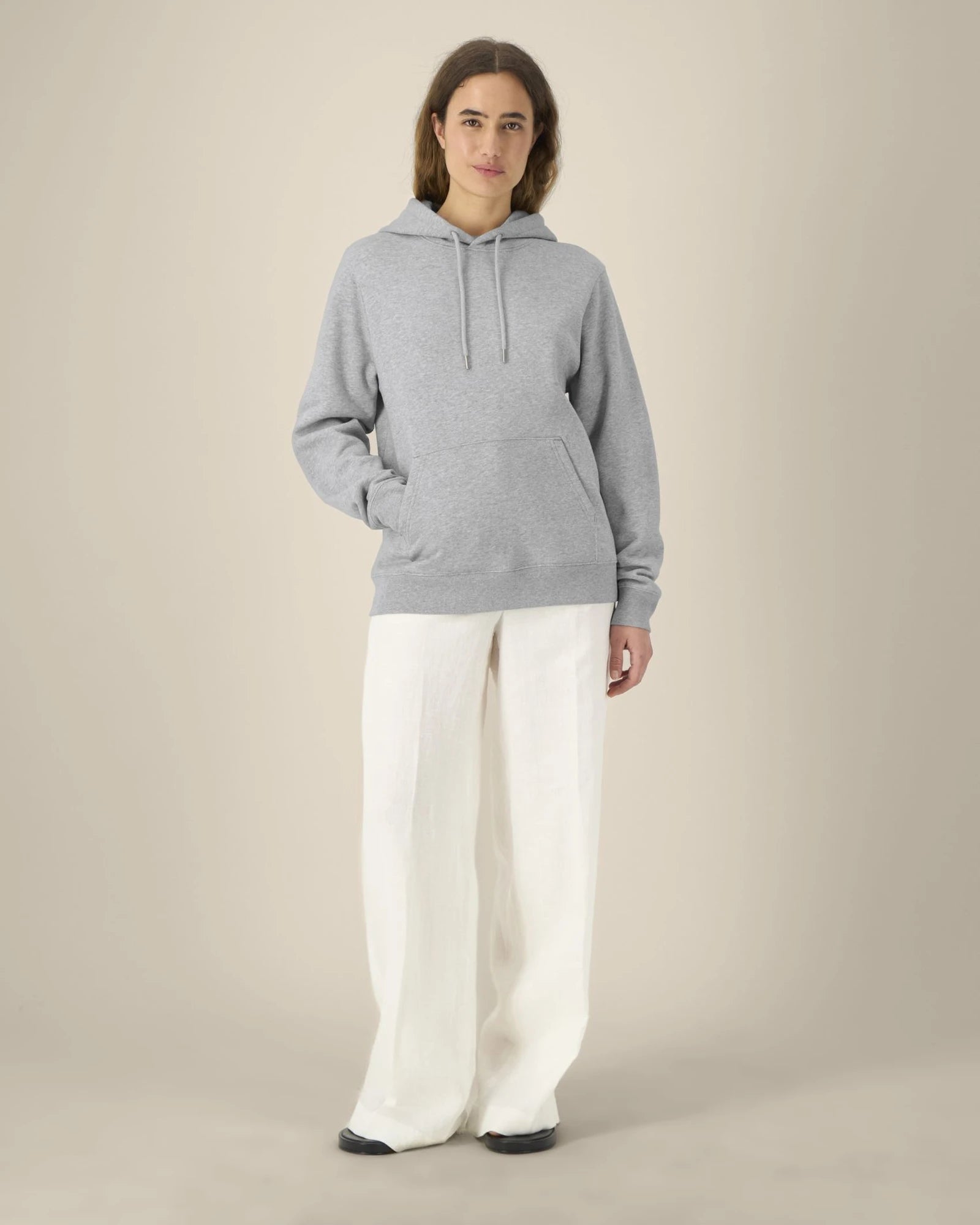 Sweat à capuche coton recyclé Stanley/Stella Gamechanger à personnaliser - Heather Grey