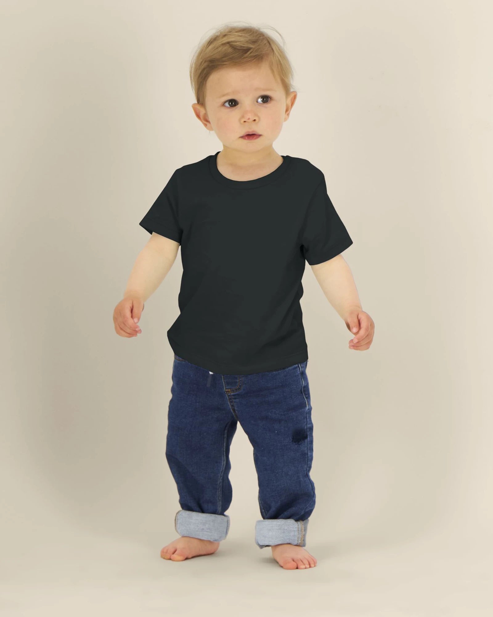 T-shirt bébé coton bio Stanley/Stella Iconic à personnaliser - Black