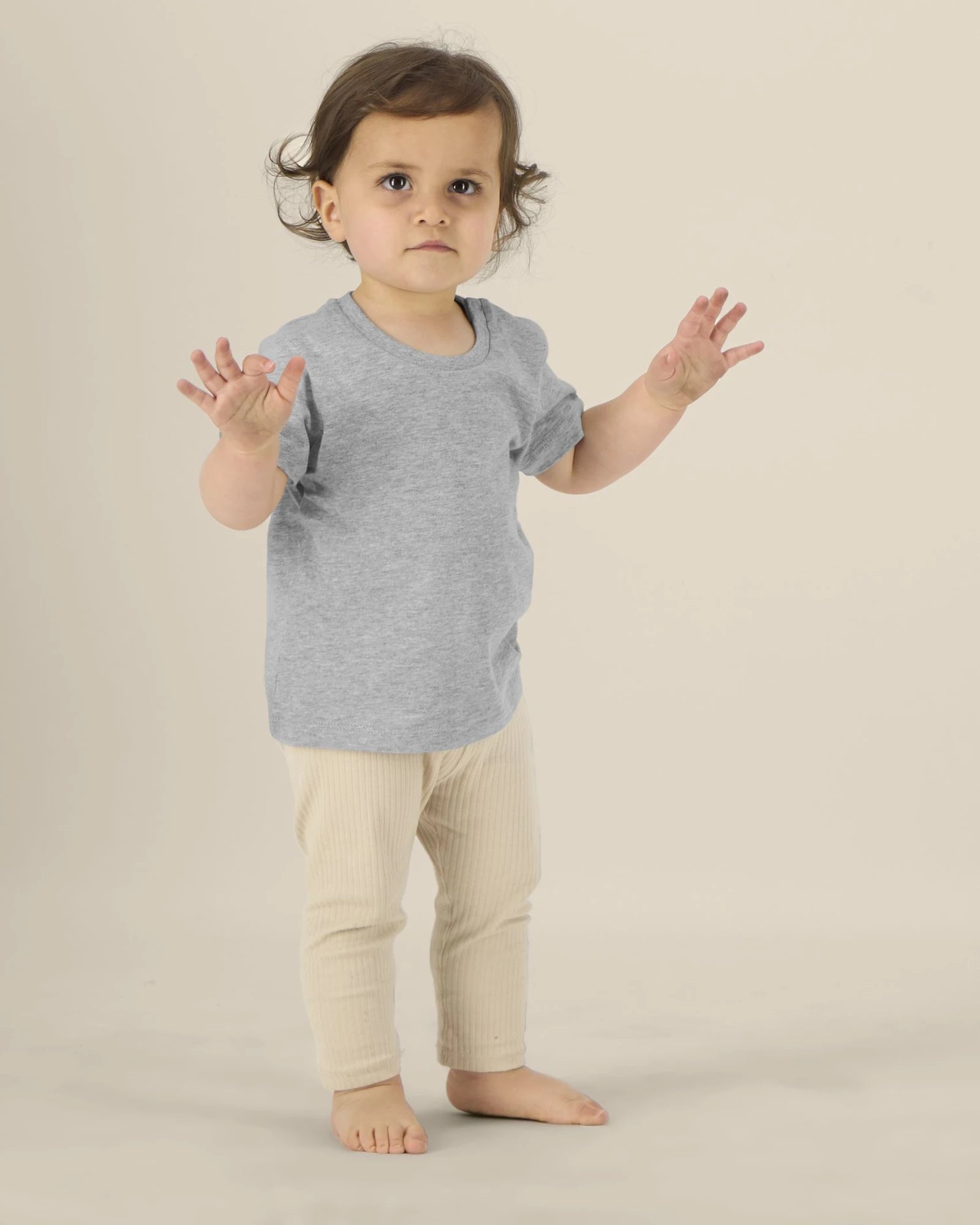 T-shirt bébé coton bio Stanley/Stella Iconic à personnaliser - Heather Grey
