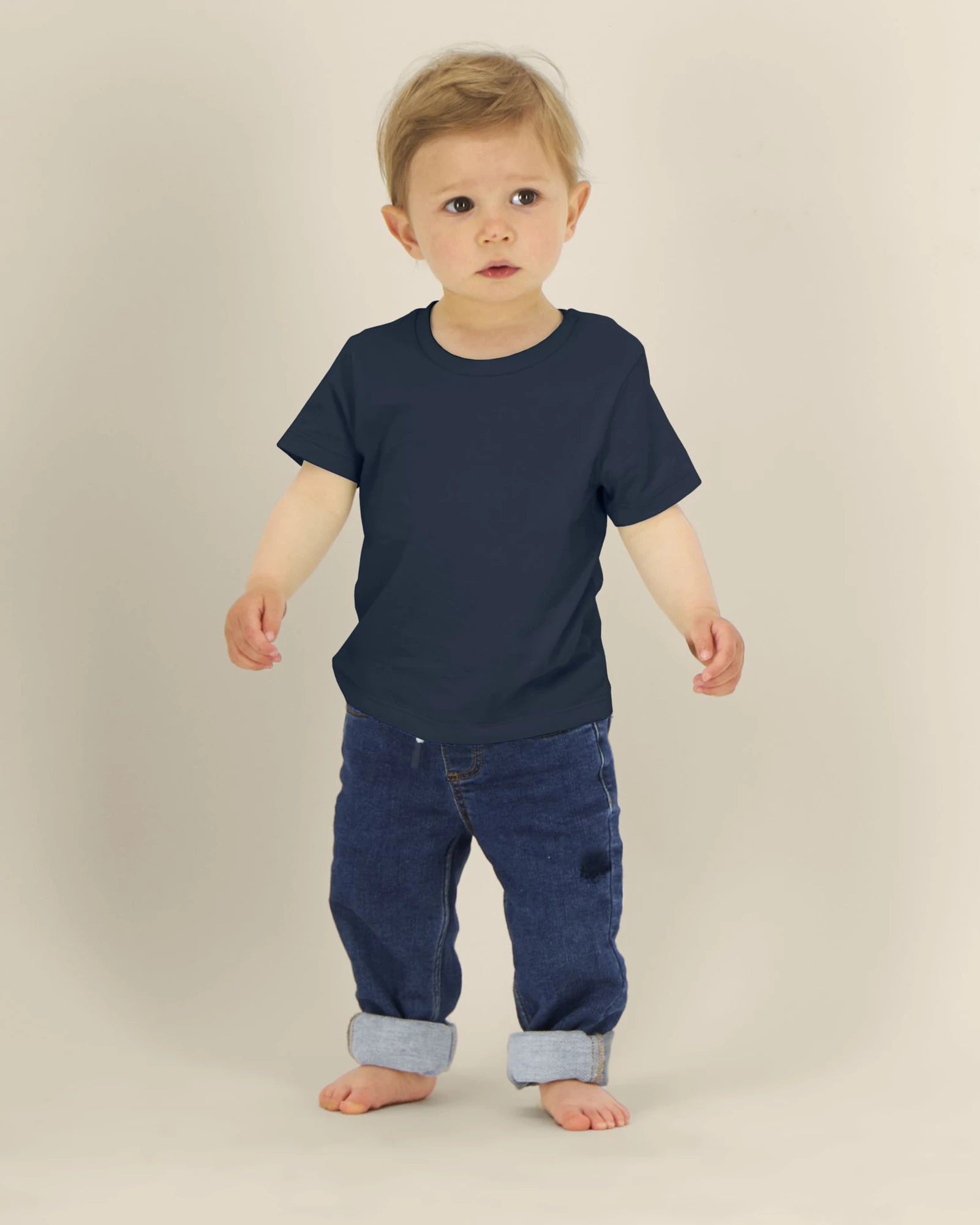 T-shirt bébé coton bio Stanley/Stella Iconic à personnaliser - French Navy