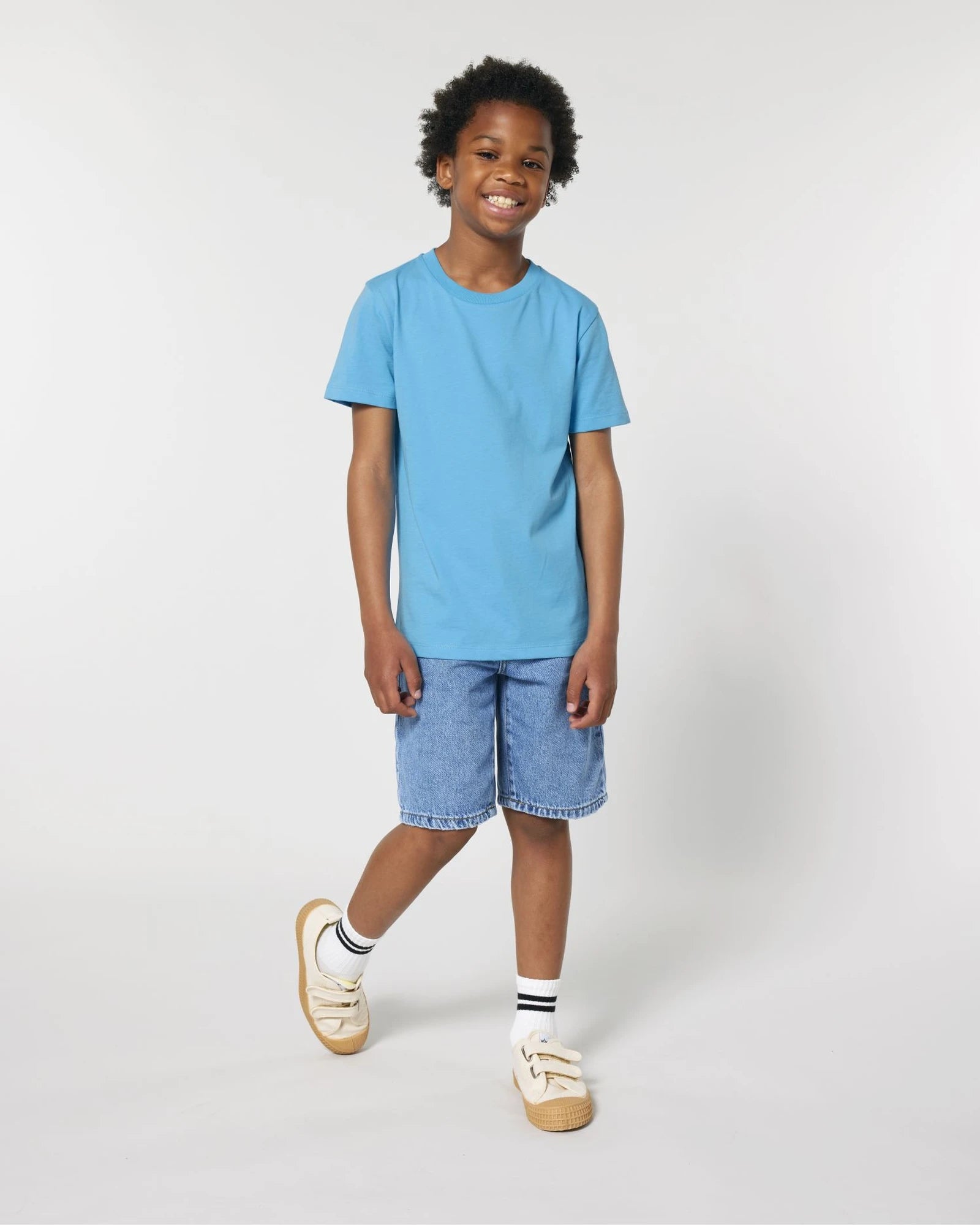 T-shirt enfant coton bio Stanley/Stella Mini Creator à personnaliser - Aqua Blue