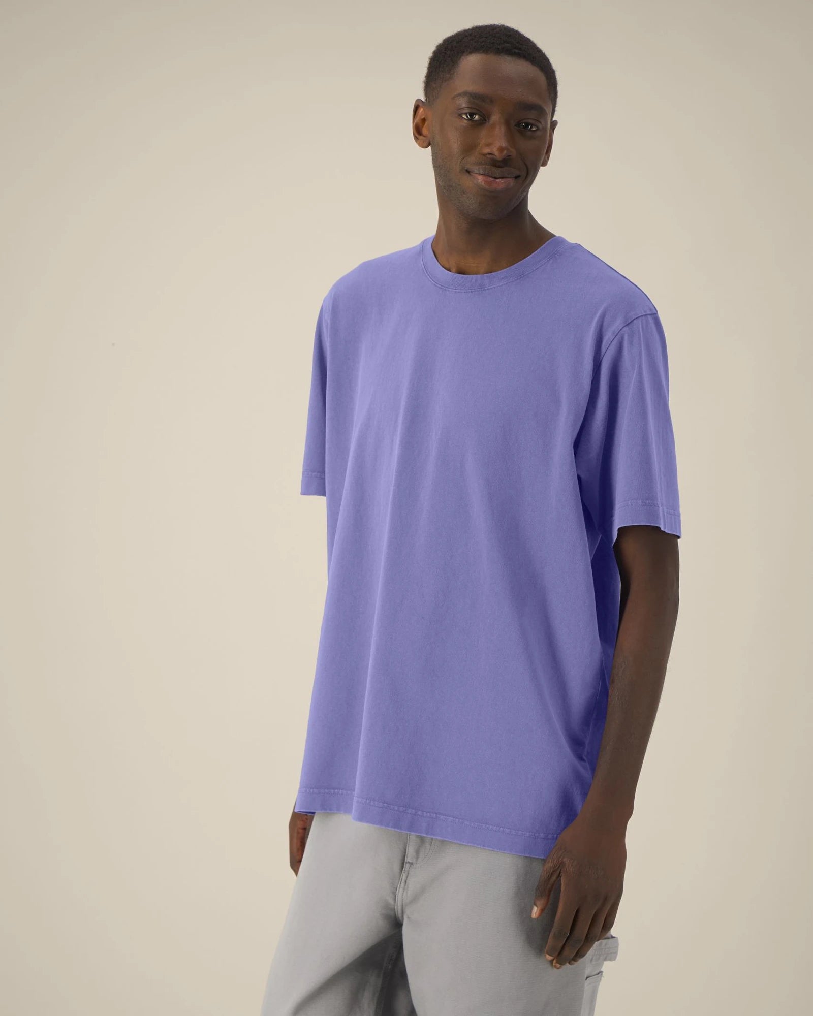 T-shirt unisexe épais coton bio Stanley/Stella Freestyler à personnaliser - G. Dyed Purple Love