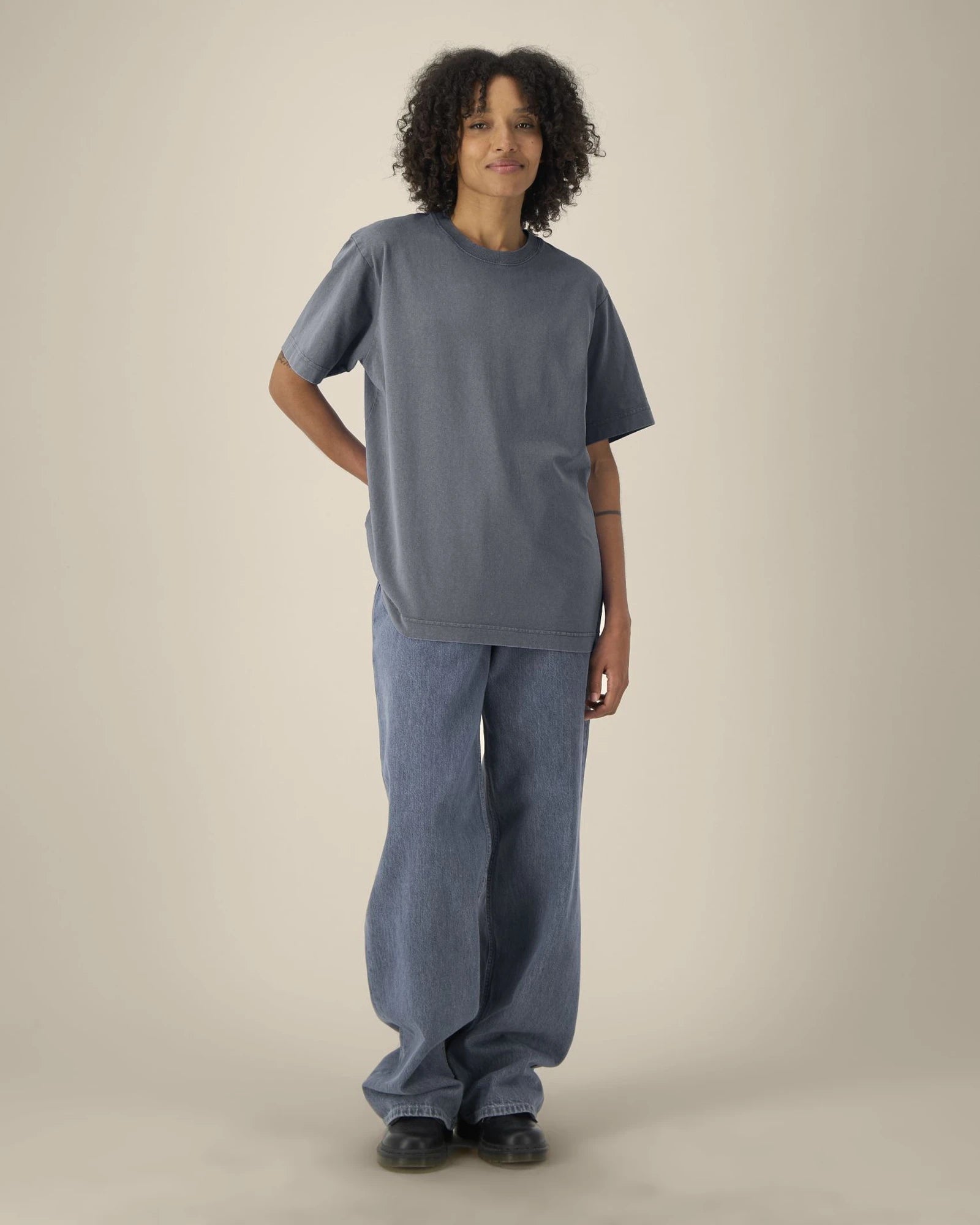 T-shirt unisexe épais coton bio Stanley/Stella Freestyler à personnaliser - G. Dyed Anthracite