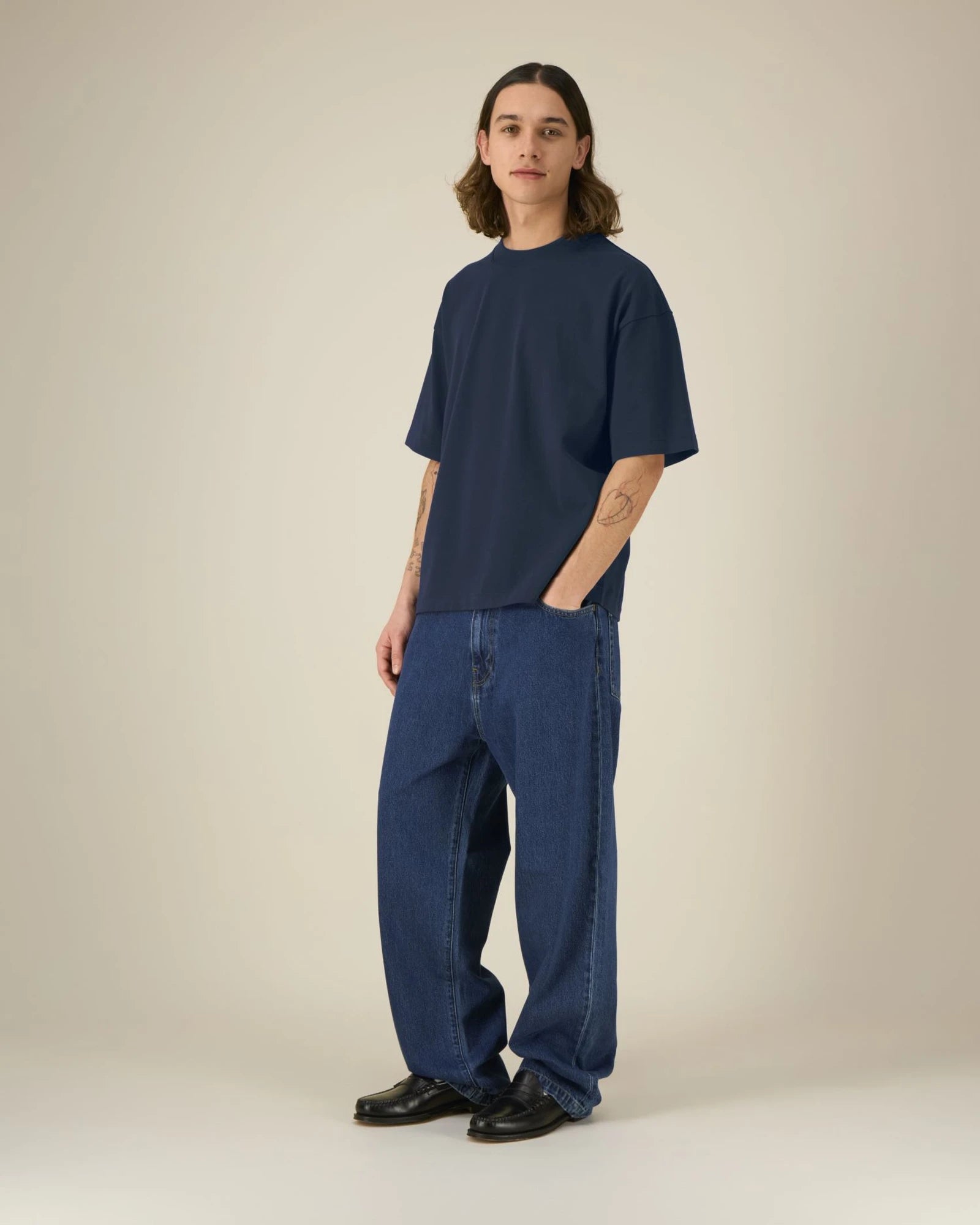 T-shirt coton bio Stanley/Stella Asher à personnaliser - French Navy