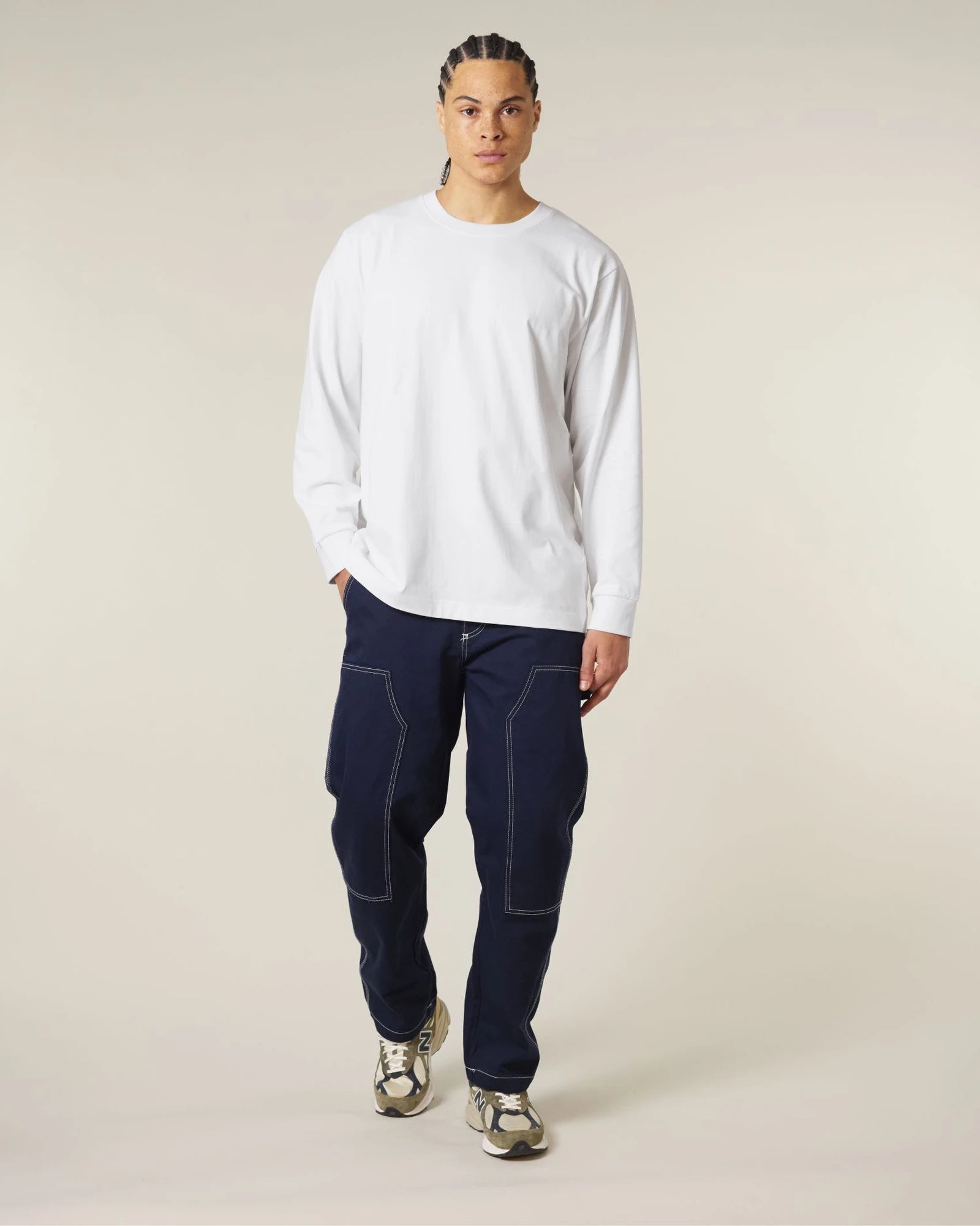 T-shirt unisexe épais coton bio Stanley/Stella Freestyler à personnaliser - White