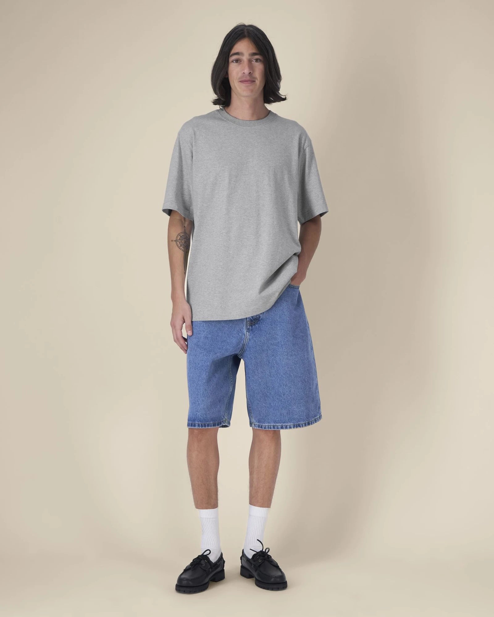 T-shirt coton bio Stanley/Stella Freestyler à personnaliser - Heather Grey