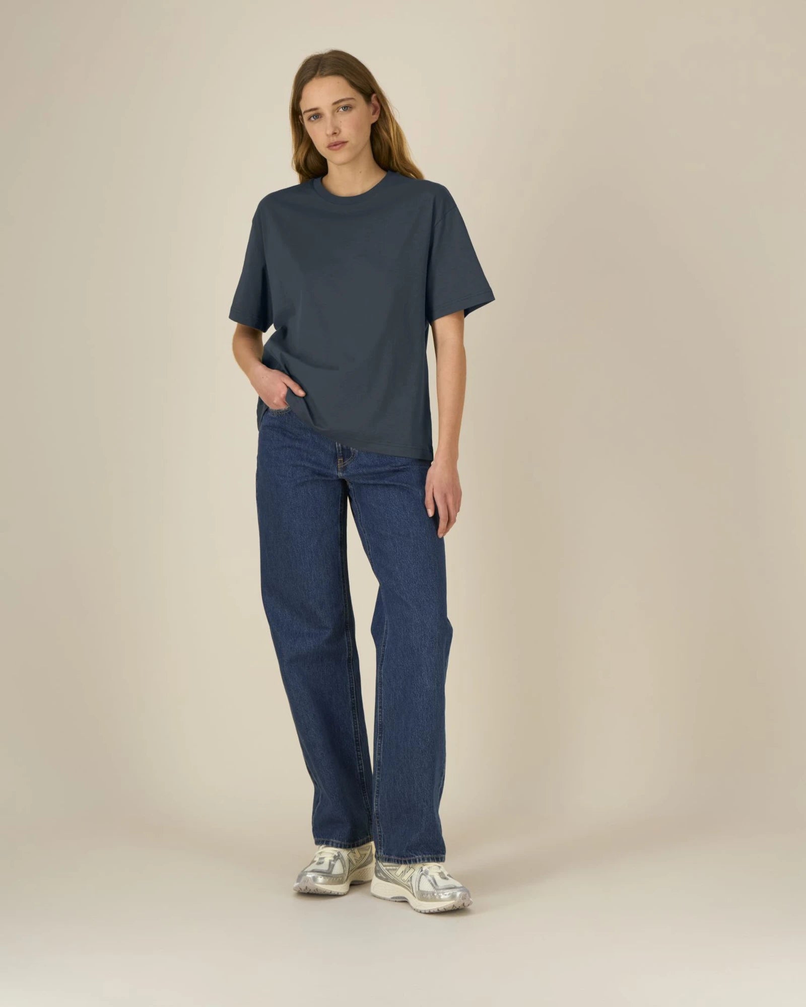 T-shirt coton bio Stanley/Stella Breezer à personnaliser - India Ink Grey
