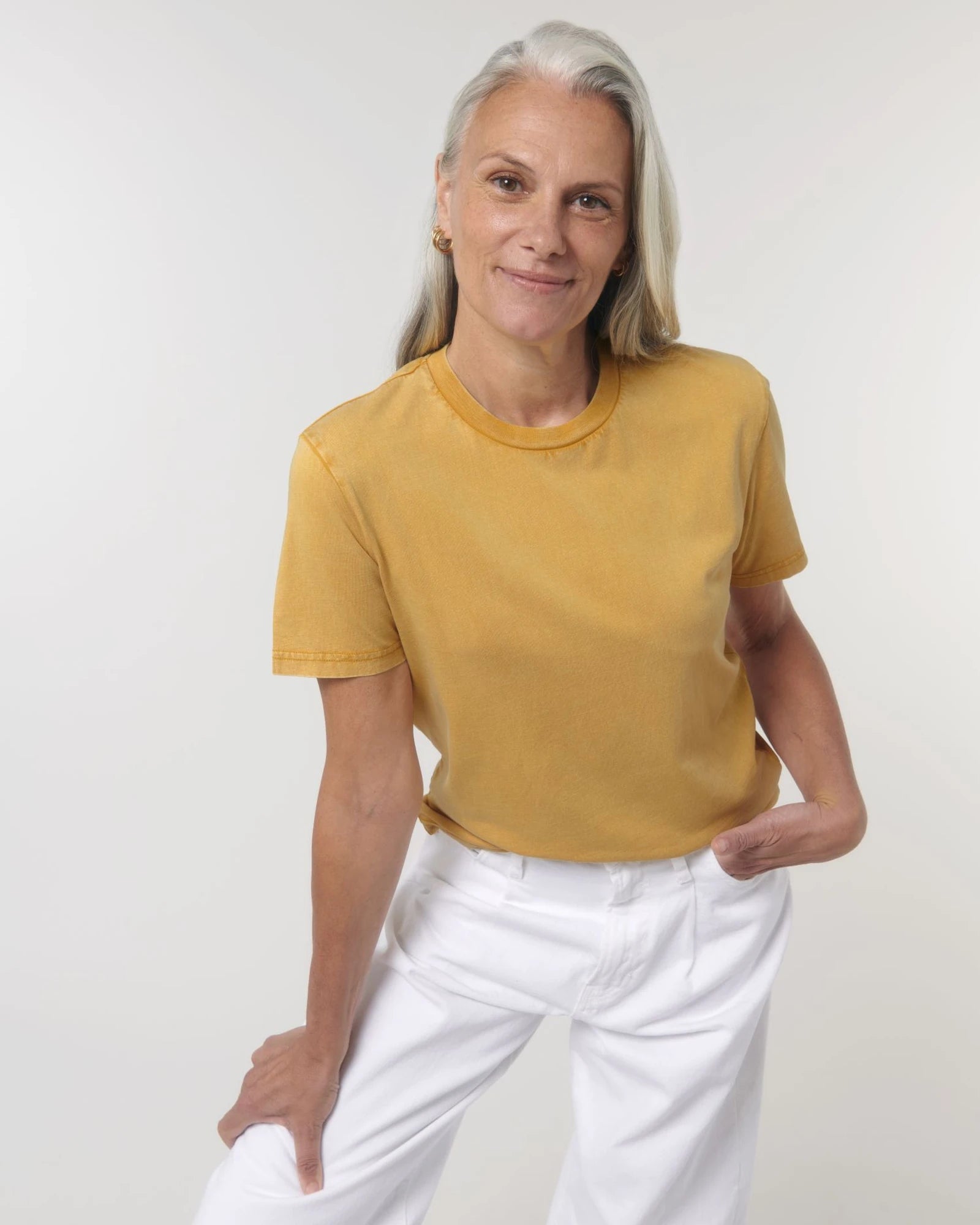 T-shirt coton bio Stanley/Stella Crafter Vintage à personnaliser - G. Dyed Gold Ochre