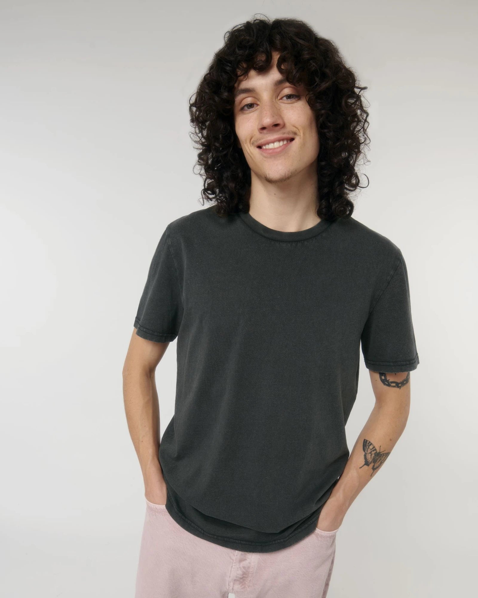 T-shirt coton bio Stanley/Stella Crafter Vintage à personnaliser - G. Dyed Black Rock