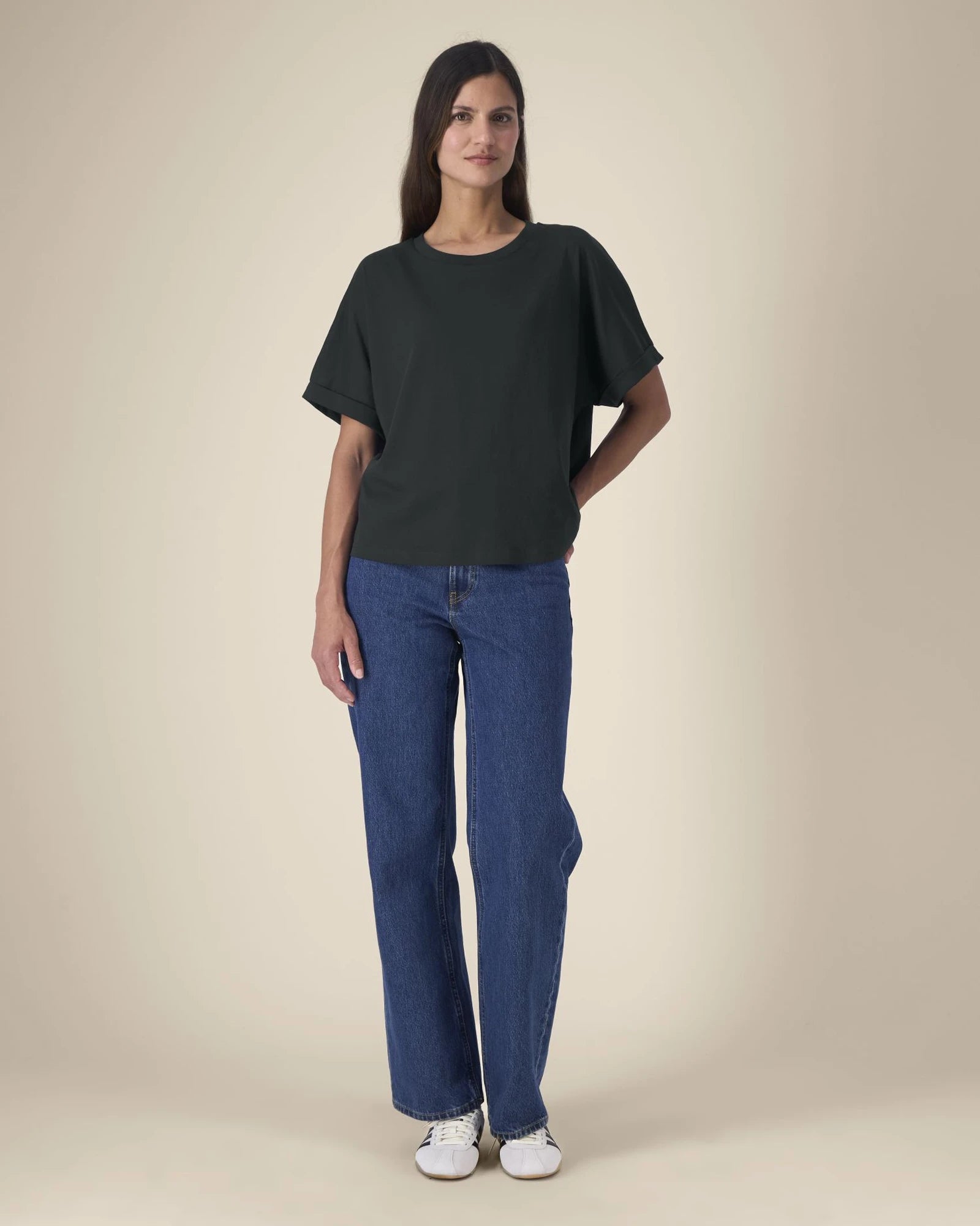 T-shirt femme oversized coton bio Stanley/Stella à personnaliser - Black