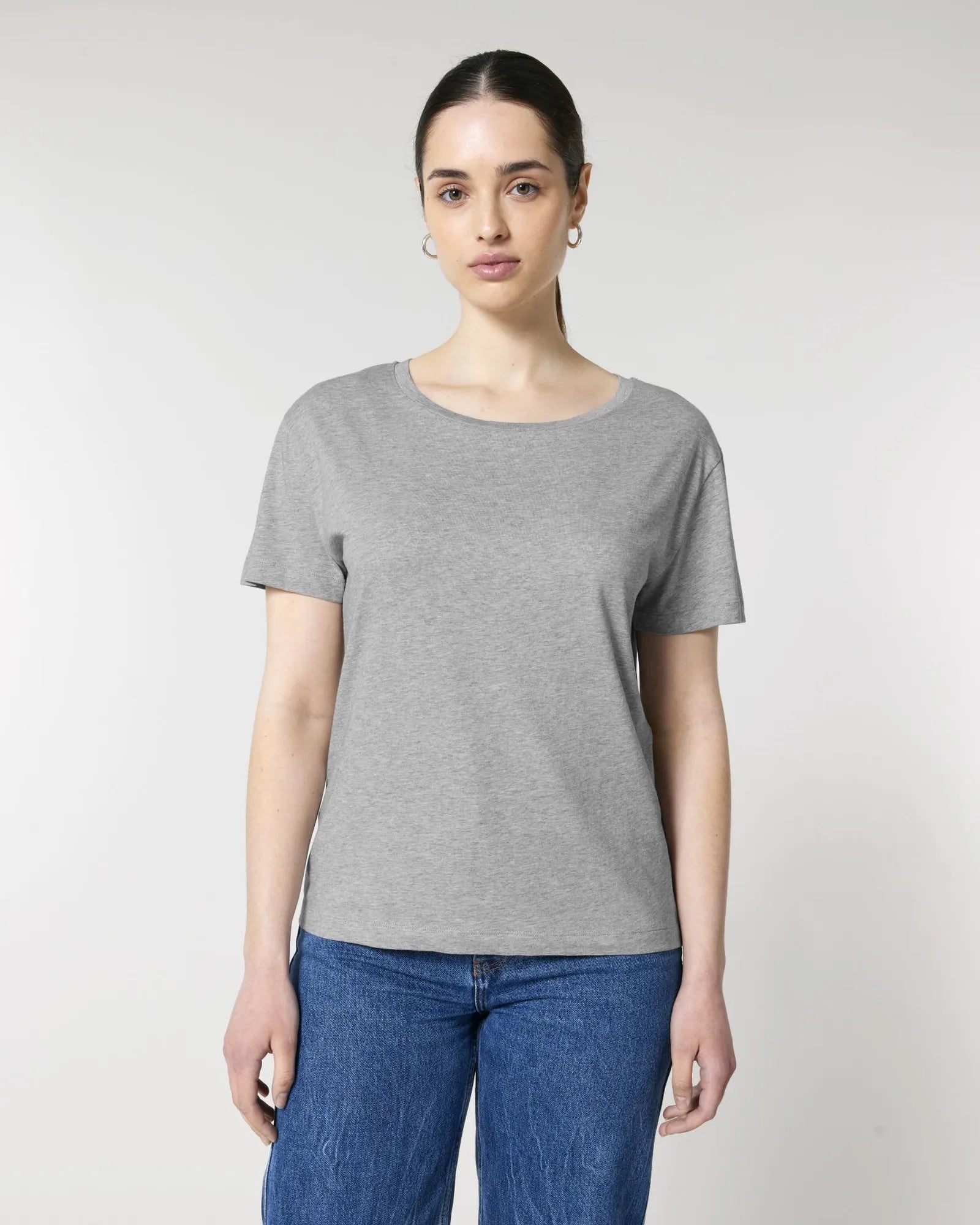 T-shirt coton bio Stanley/Stella Serena à personnaliser - Heather Grey