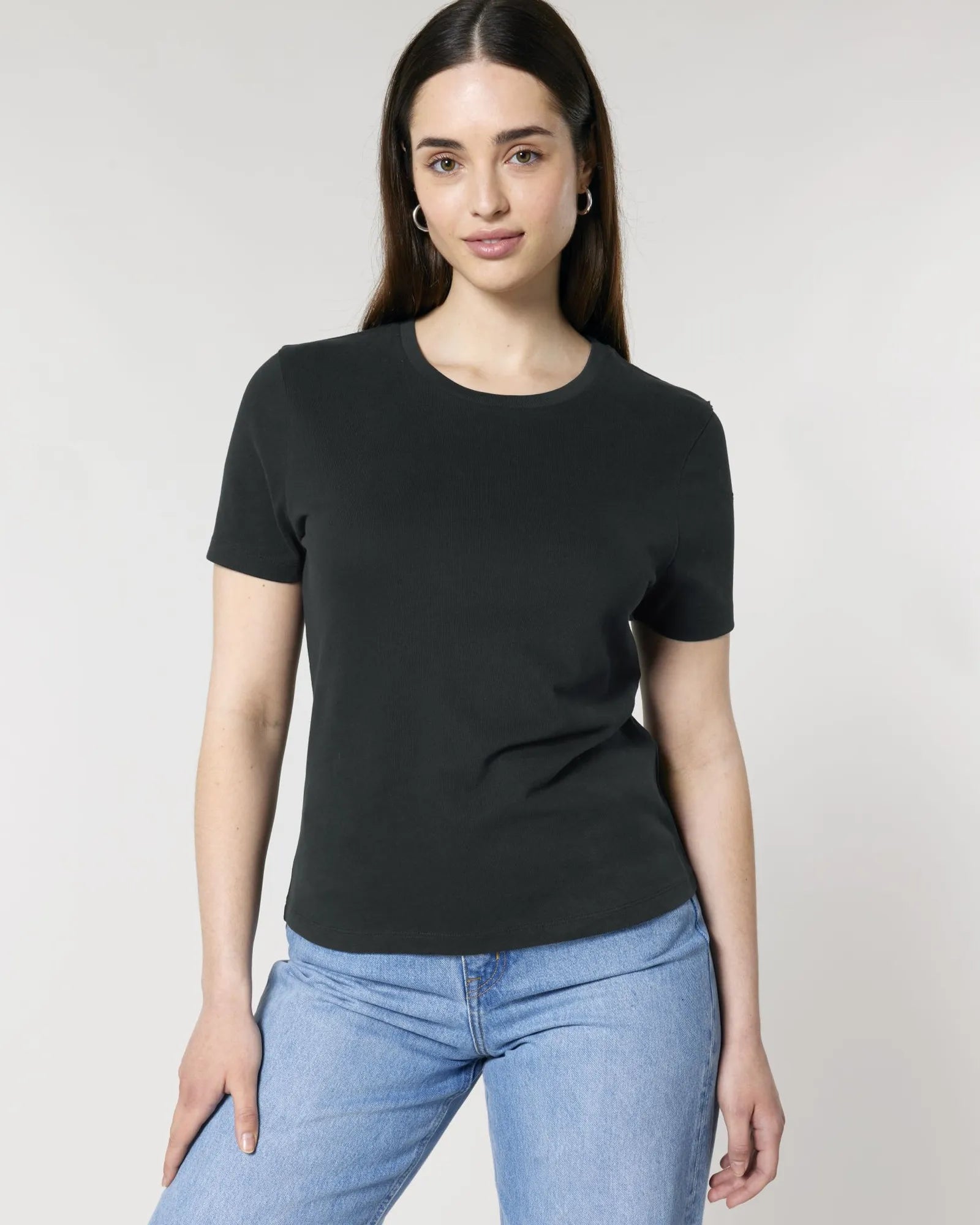 T-shirt femme coton bio Stanley/Stella Stella Ella à personnaliser - Black