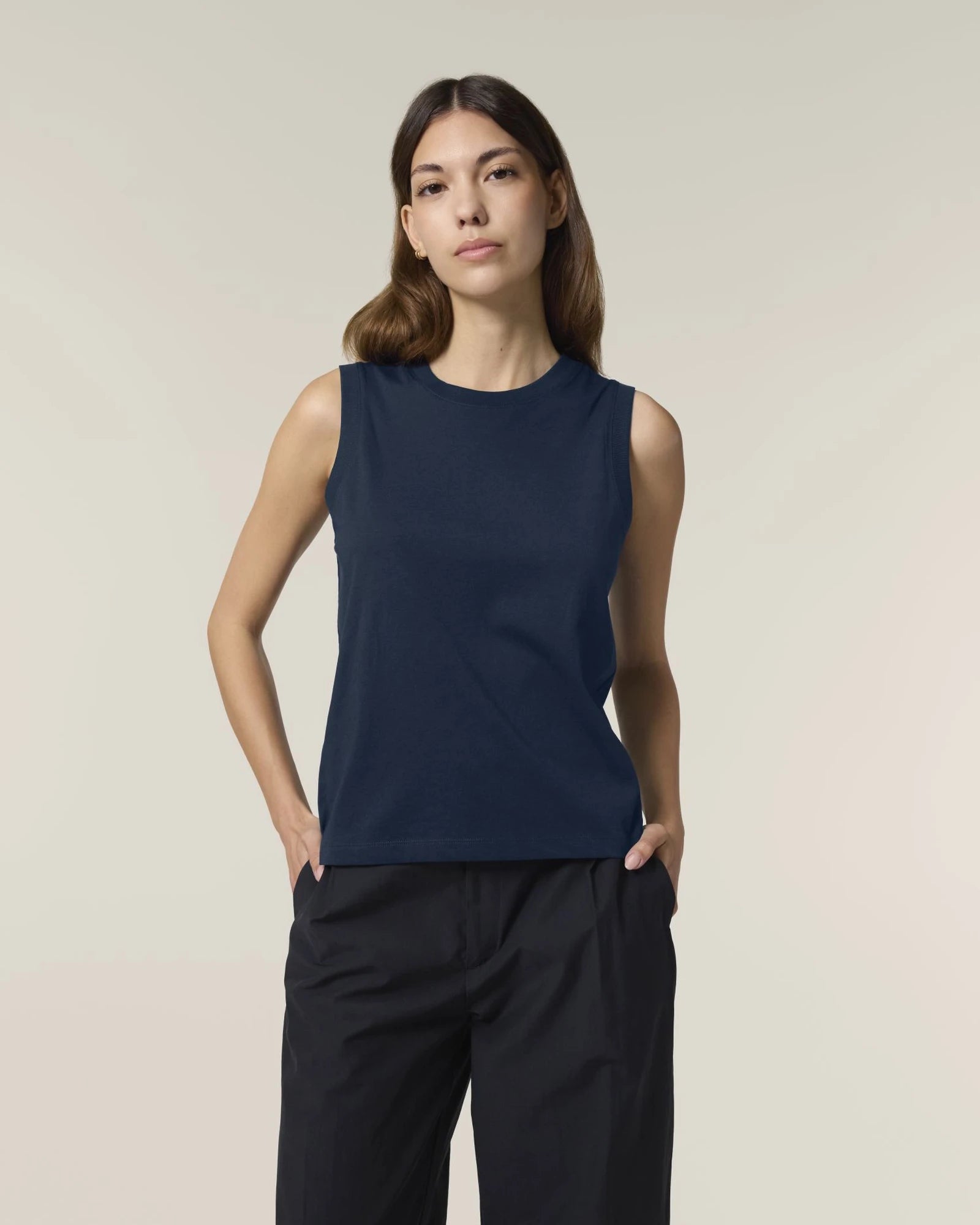 Débardeur femme coton bio Stanley/Stella Mia à personnaliser - French Navy