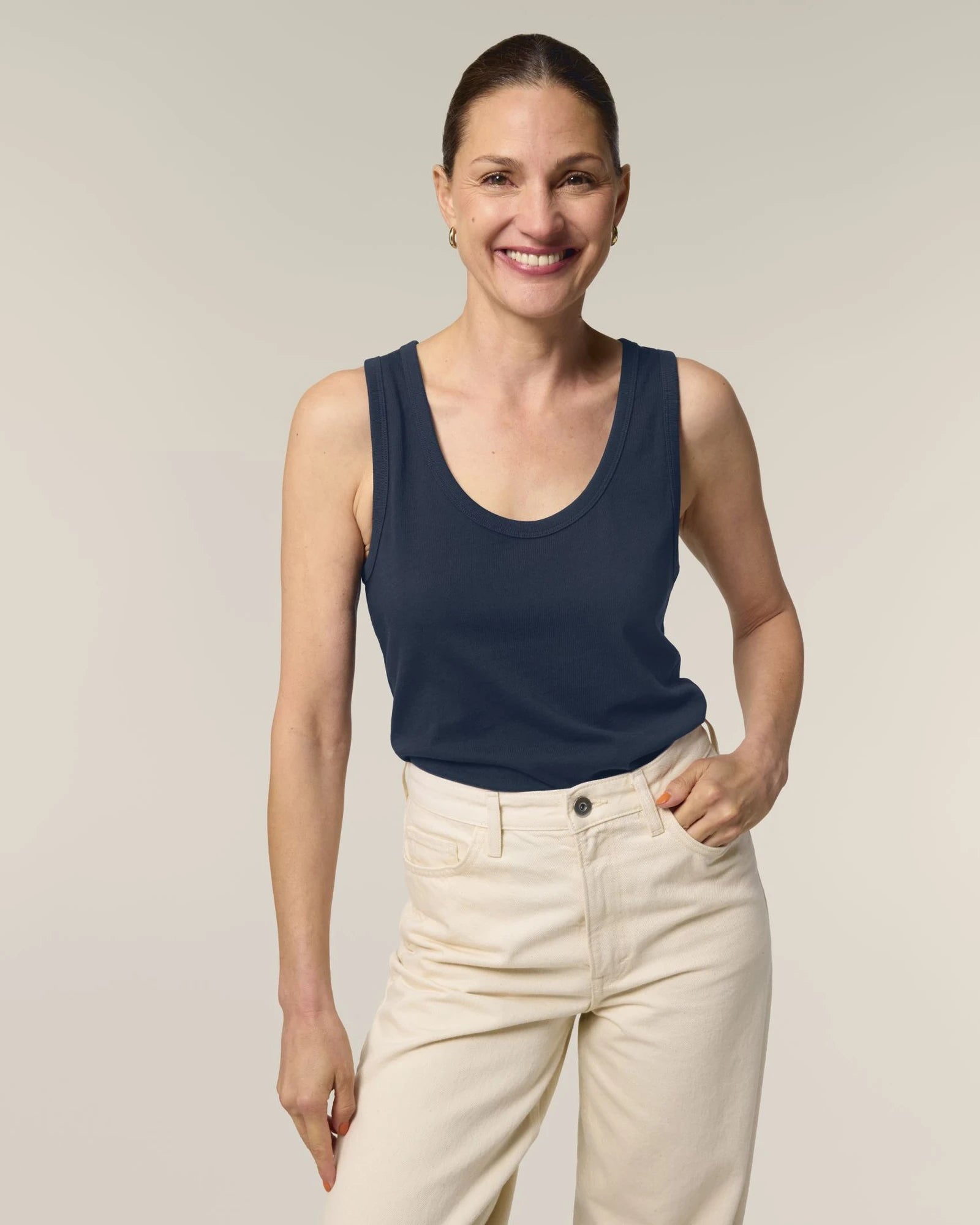 Débardeur femme coton bio Stanley/Stella Ava à personnaliser - French Navy