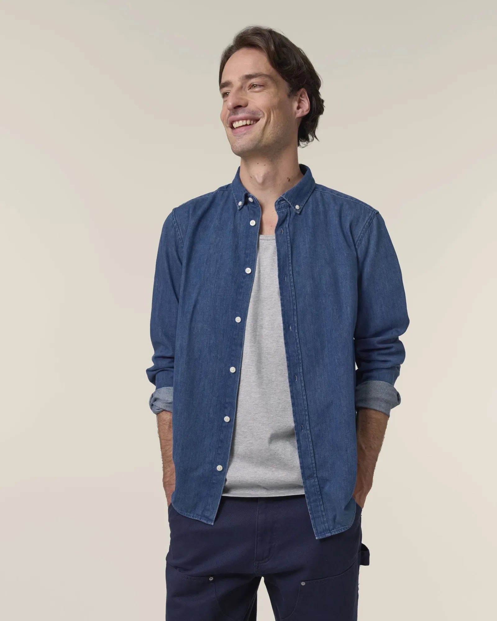 Chemise en jean coton bio Stanley/Stella à personnaliser - 3