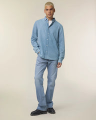 Chemise en jean coton bio Stanley/Stella à personnaliser - Light Wash