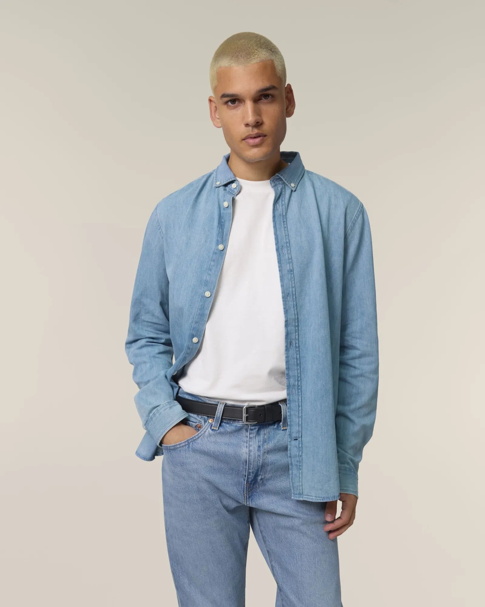 Chemise en jean coton bio Stanley/Stella à personnaliser - 2