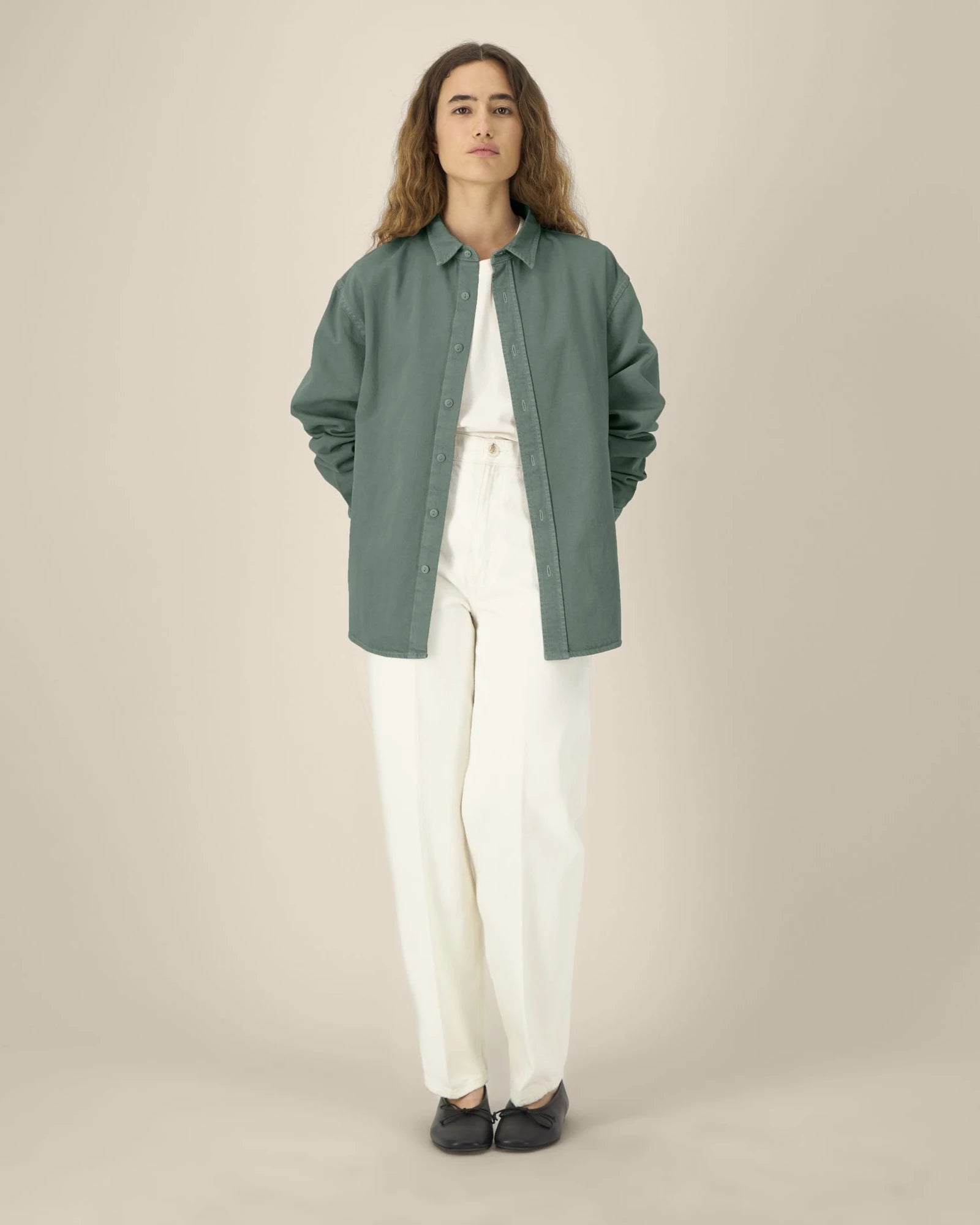 Chemise unisexe coton bio Stanley/Stella Worker à personnaliser - G. Dyed Green Bay