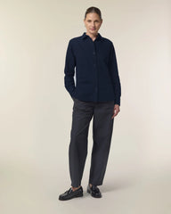 Chemise femme coton bio Stanley/Stella Oxford à personnaliser - French Navy