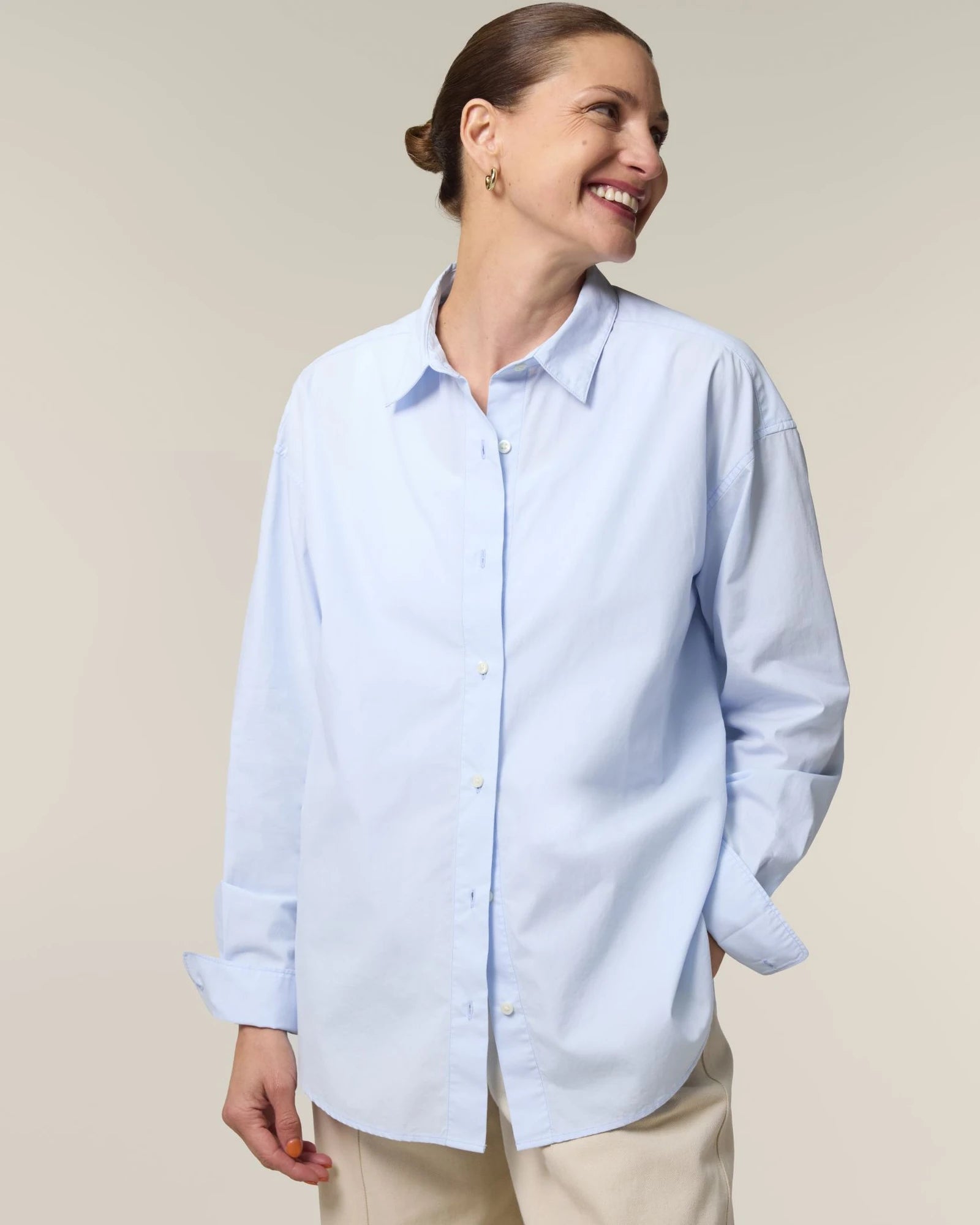 Chemise femme coton bio Stanley/Stella Styler à personnaliser - Summer Blue